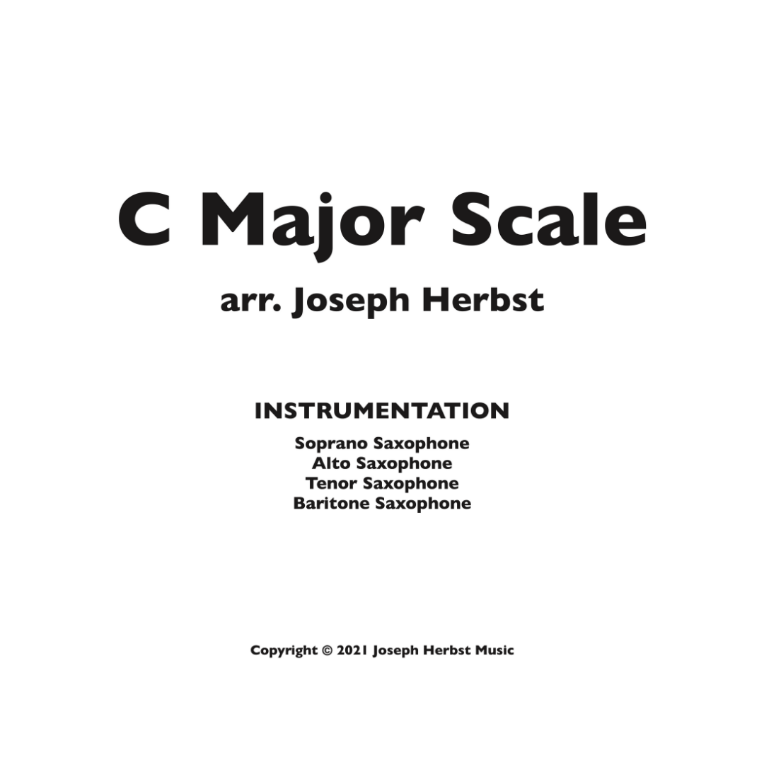 C Major Scale (arr. for Saxophone Quartet)