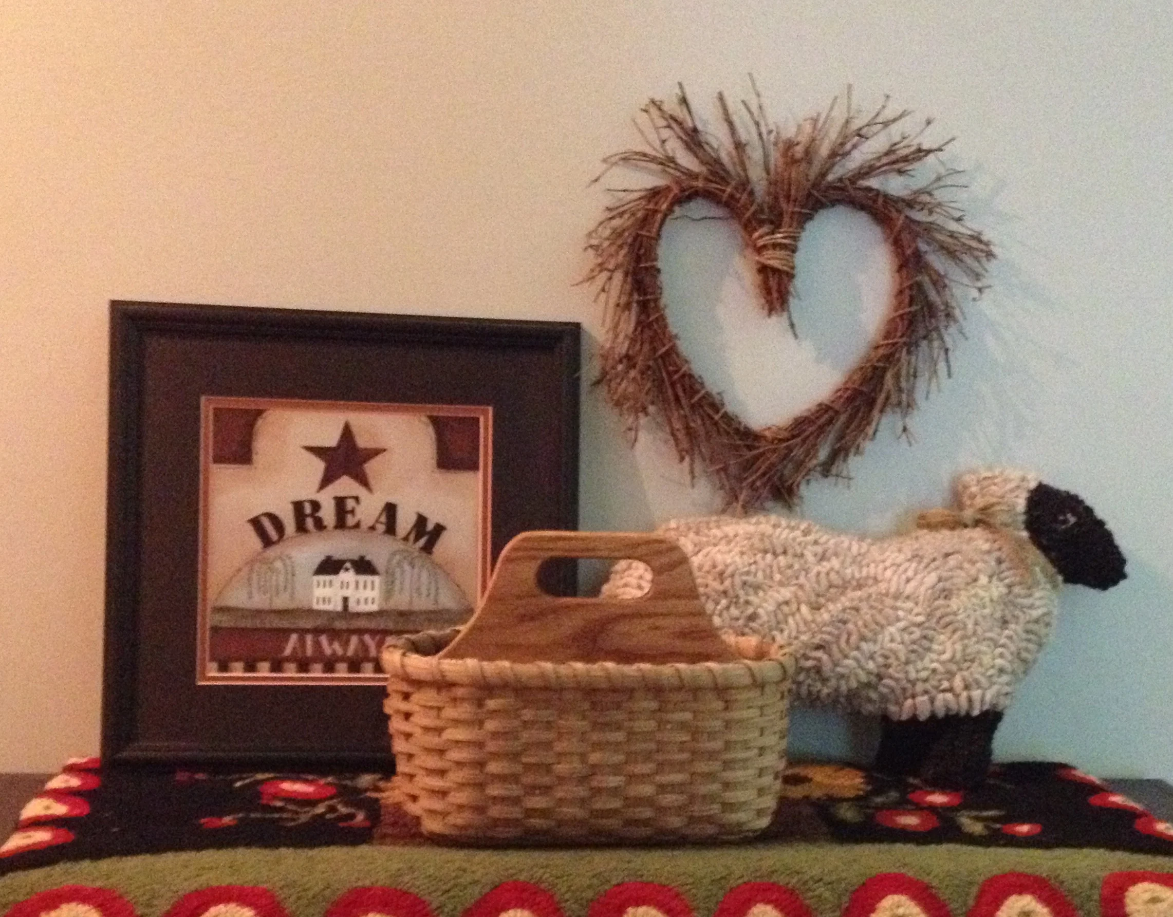 Small Rug Hooking Basket