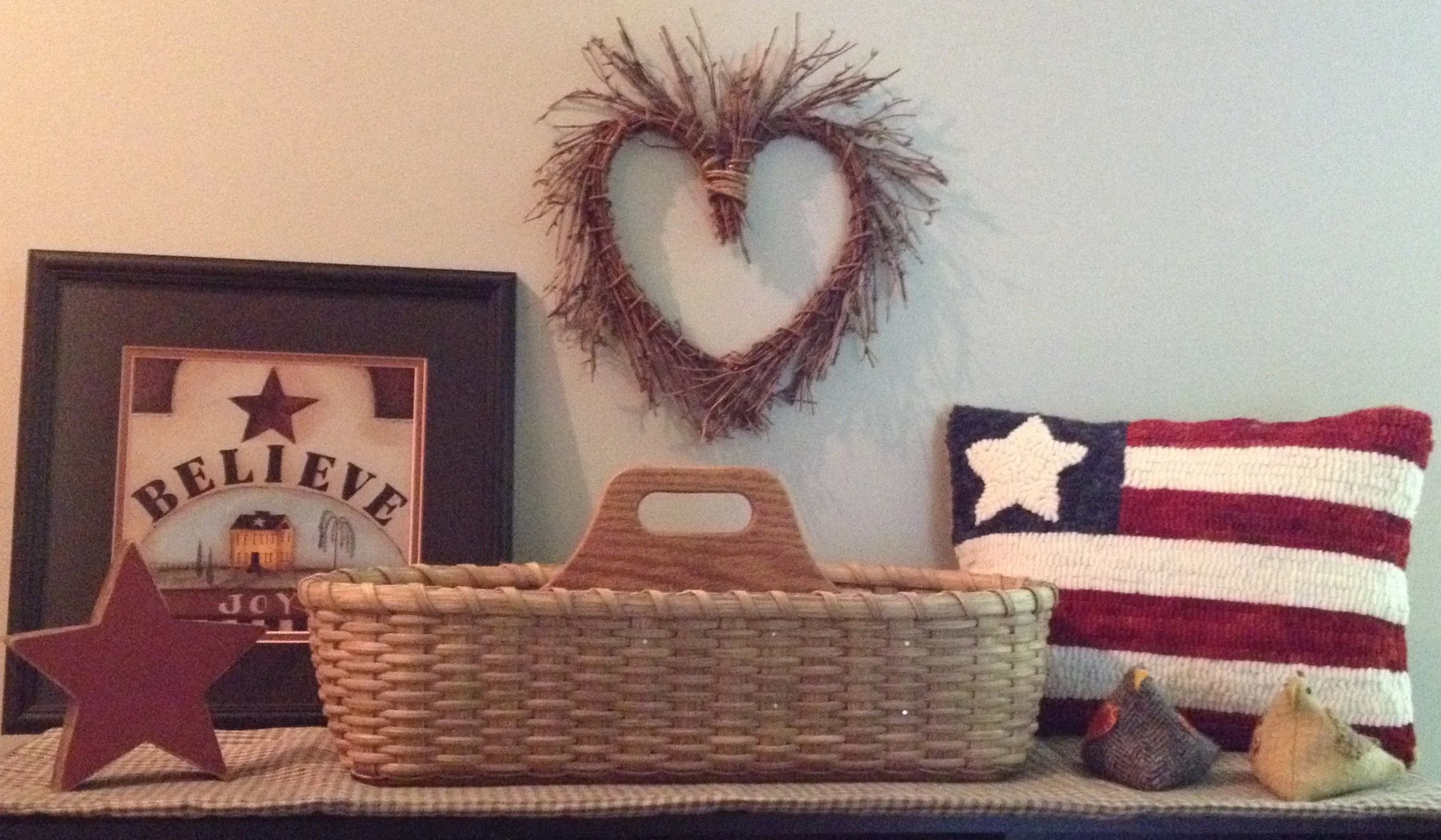 Large Rug Hooking Basket