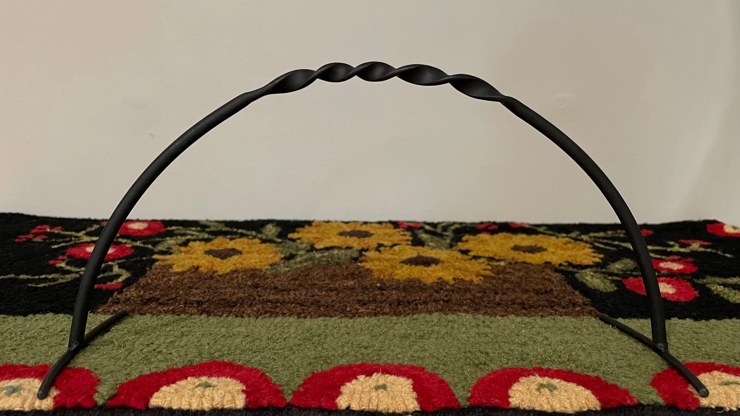 Handmade Wrought Iron Pie Basket Handle (Curved Top)