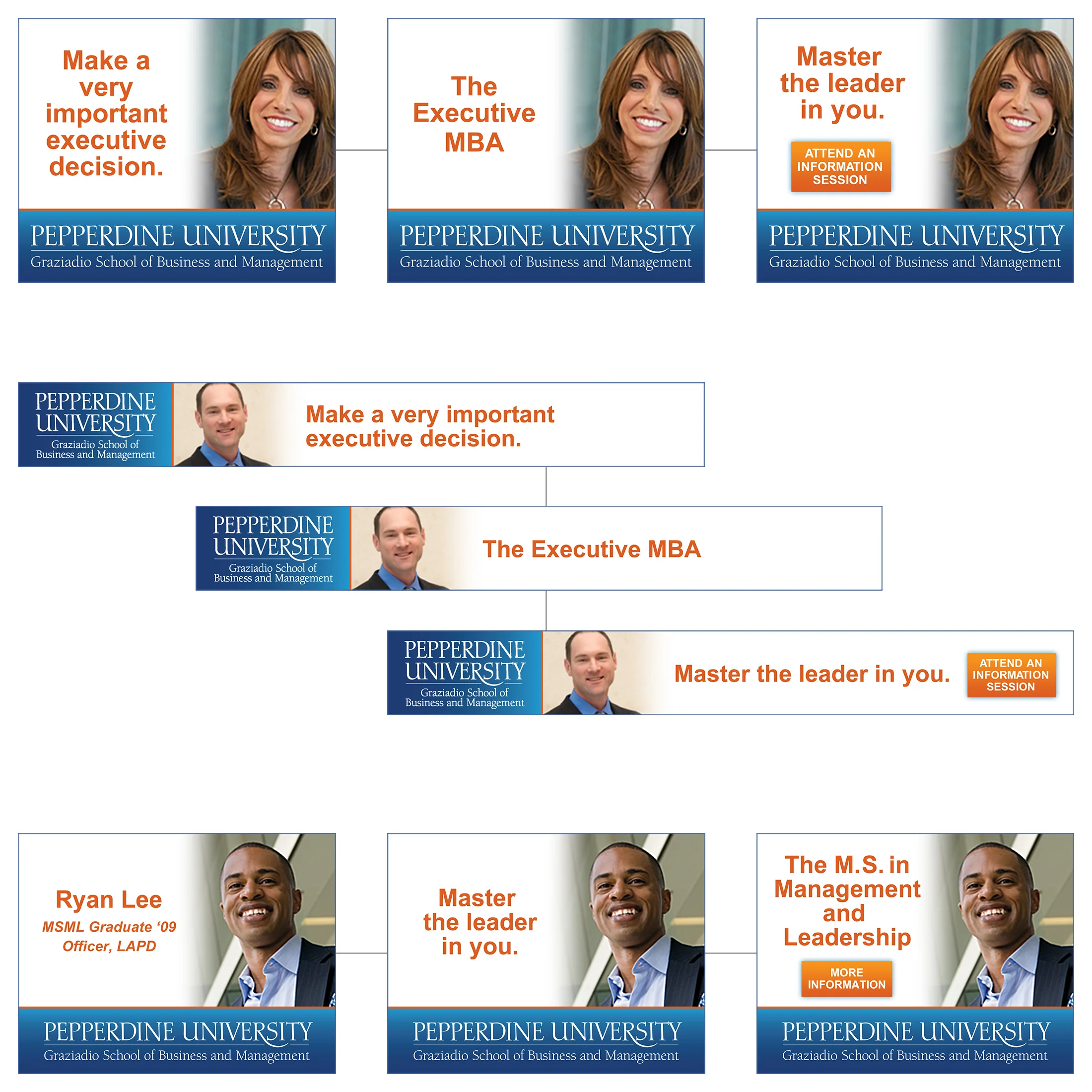  Animated Banner Ads: Pepperdine University Graziadio School of Business &amp; Management EMBA and MSML programs 