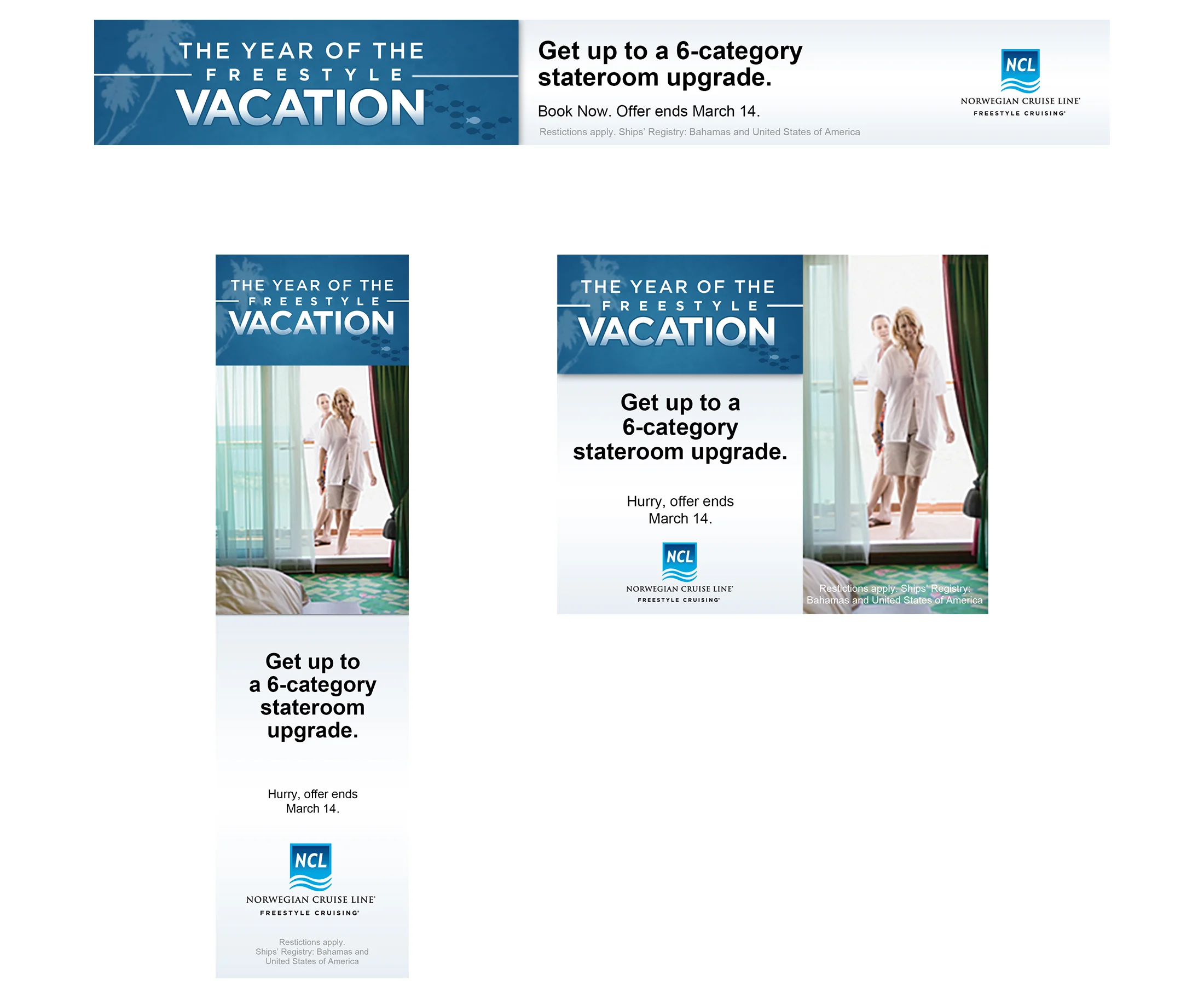  Static Banner Ads: Norwegian Cruise Line suites &amp; villas 