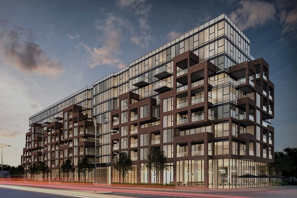 佐伯泰典作　「buildings」type.B evening ver. 6-storey apartment at the North Gateway to Penticton set for