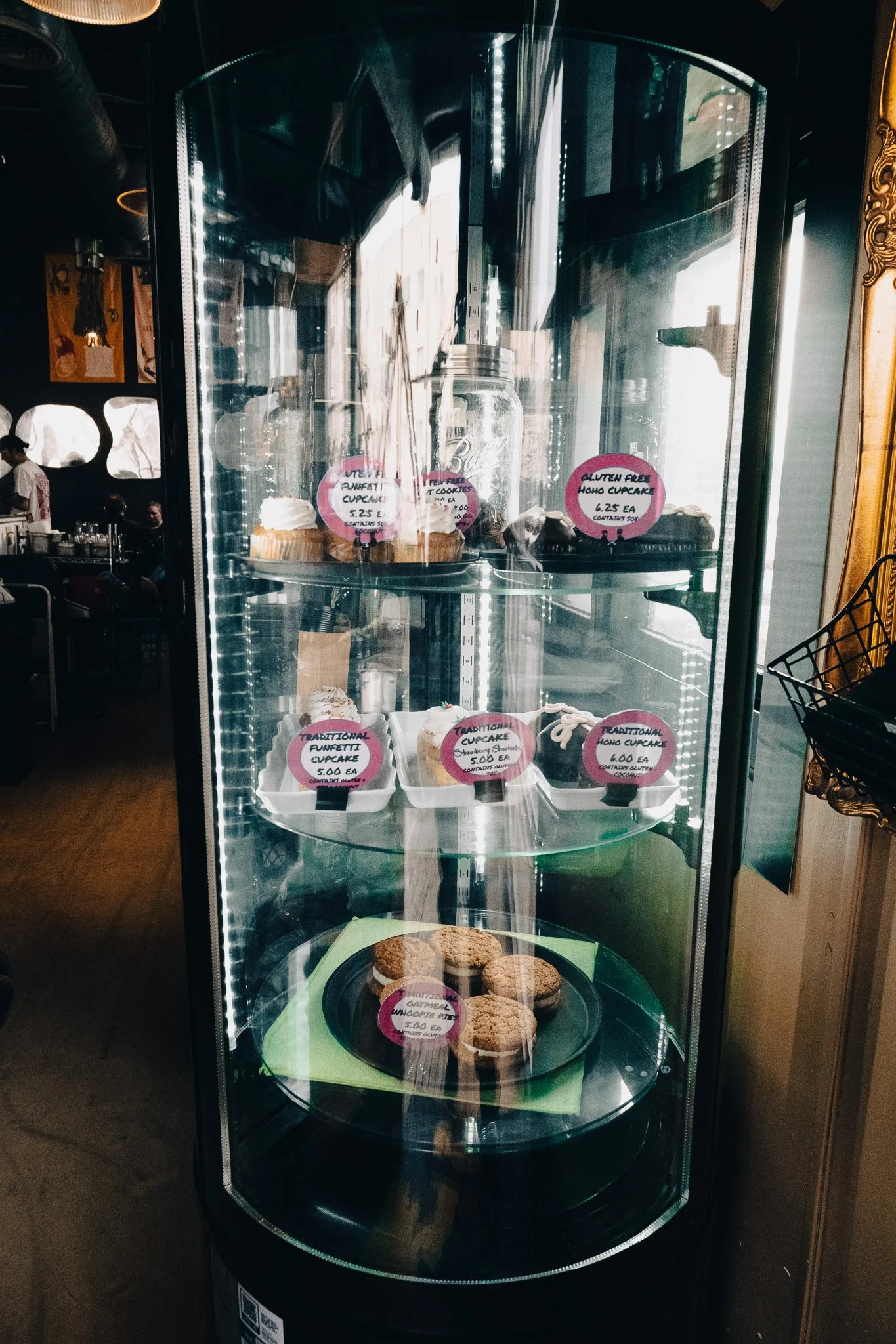  A picture of the pastry case at City, O’ City. 
