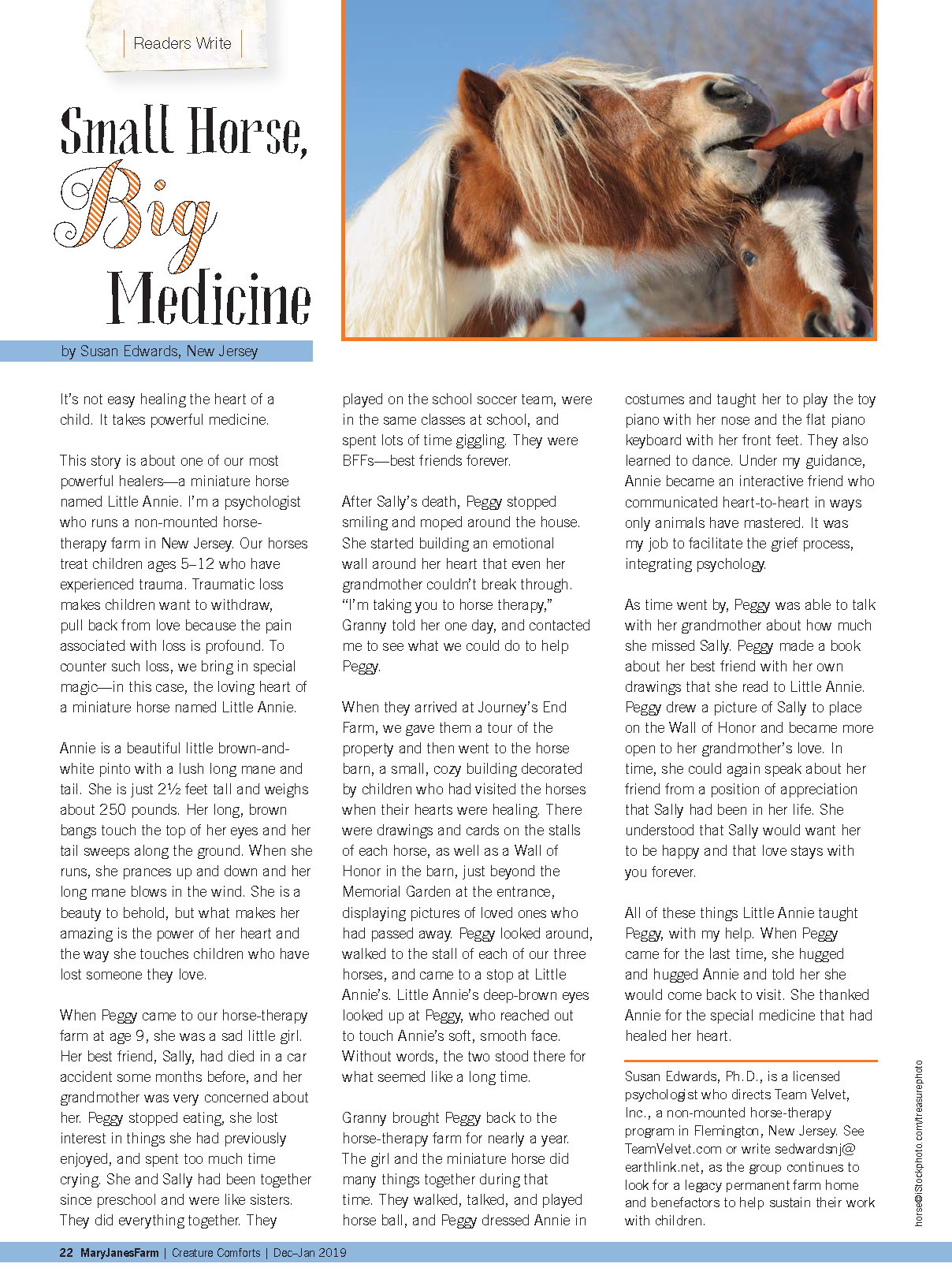 Small Horse, Big Medicine | Dr. Susan Edwards MaryJanesFarm.org