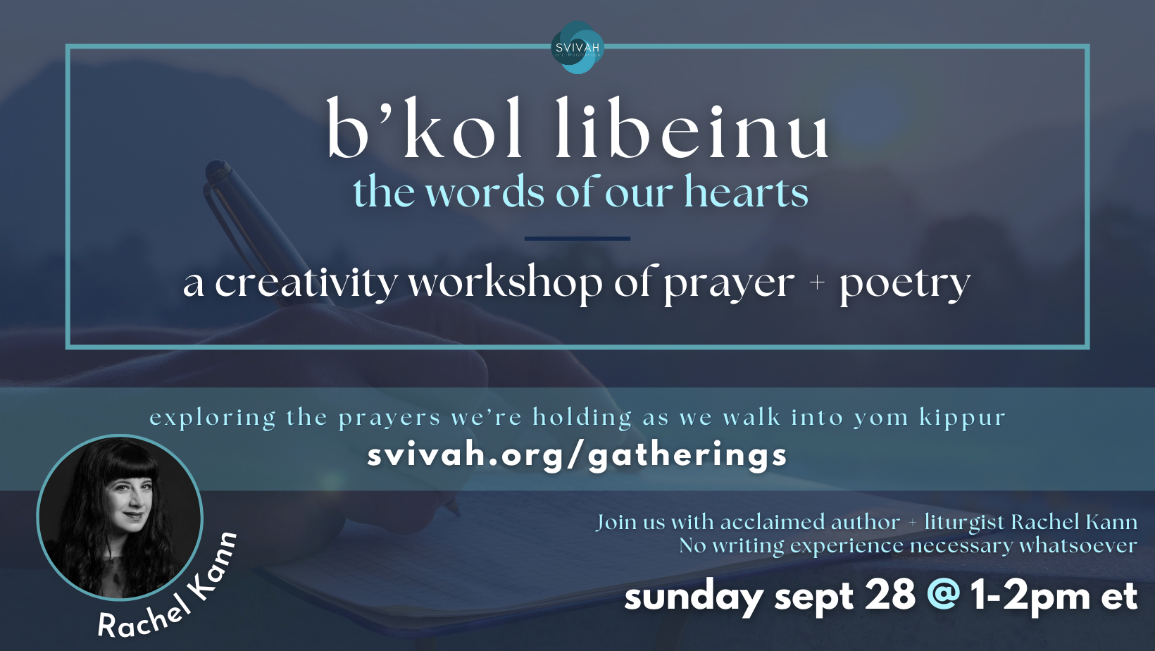 BβKol Libeinu: A Creativity Workshop of Prayer + Poetry