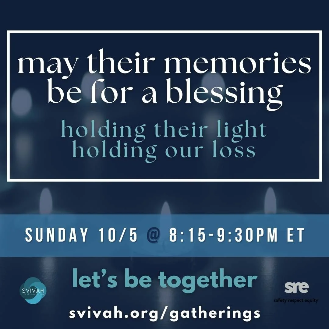 This Sunday, we are gathering to mark the two-year anniversary of October 7th and honor the ways this date has shifted us.

When we tried to write this invitation, we got stuck. 

How do we talk about October 7th? How do we share everyone&rsquo;s gri