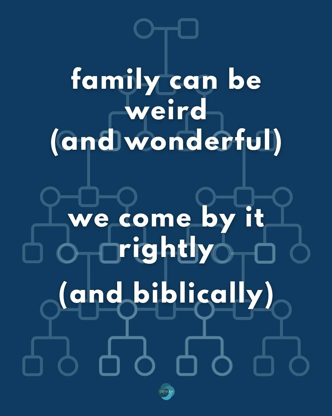 We are F-A-M-I-L-Y!

This time of year is wonderful! AND complicated. Family is wonderful! AND complicated.
&nbsp;
There is nothing better... or messier, or more loving, or more painful, or more supportive... than family.

Join us Wednesday to explor