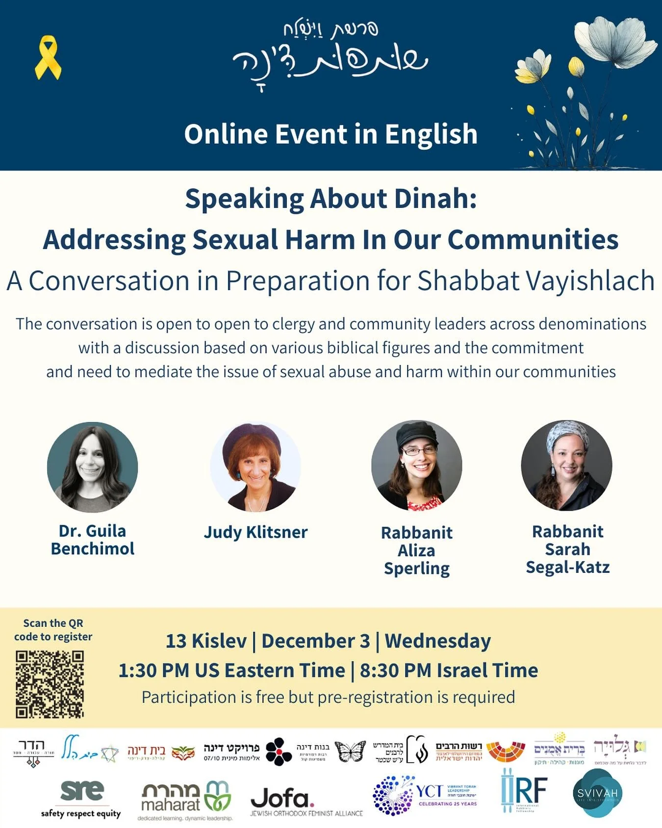 Addressing SexuaI Harm In Our Communities &mdash; Wednesday 12/3

We are grateful to partner with @gluya_mag for this important conversation.

This coming Shabbat, synagogues everywhere will read the biblical story of the assault of Dinah. It is both