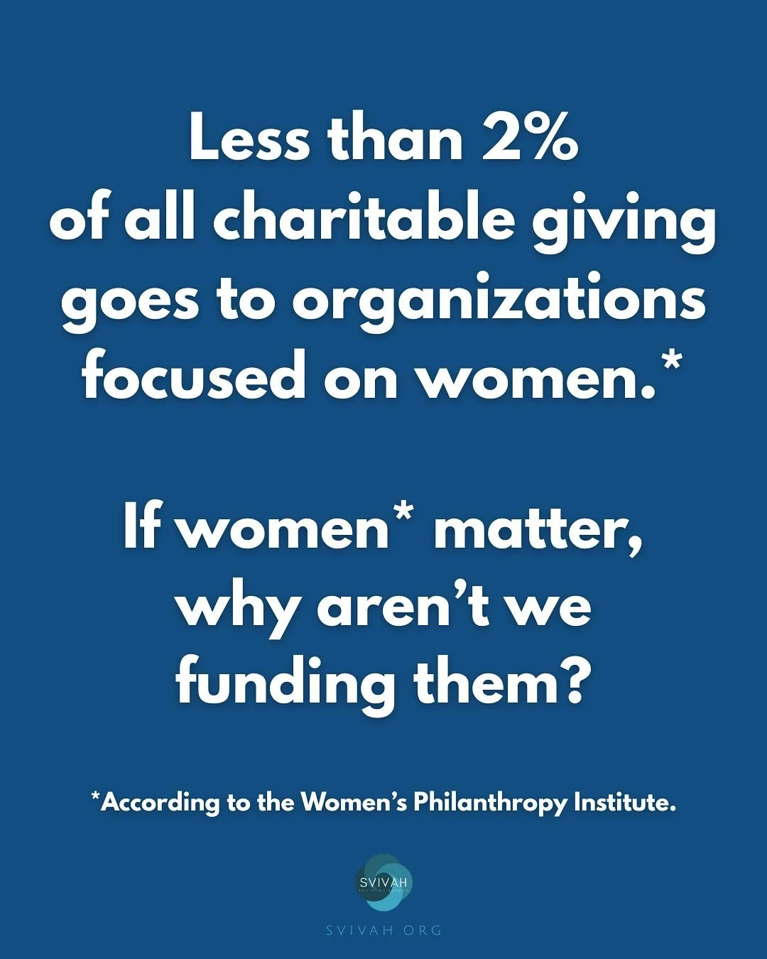 Say it ain&rsquo;t so, Sally!
Let&rsquo;s prove this stat wrong.

Which women*s orgs are you invested in?

#womensupportingwomen 
#givingtuesday 
#womensphilanthropy 

With love and shoutouts to just a FEW of our amazing partners&hellip;
@wearemahara