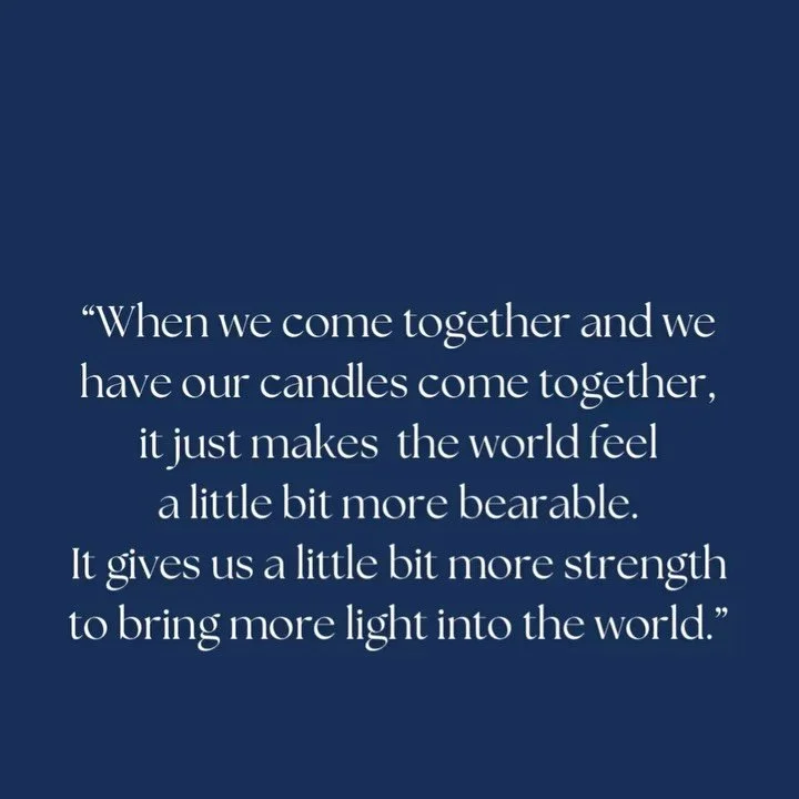 We are good for each other. 
We need each others&rsquo; light. 

Thank you, Rabbanit Aliza Sperling.
Happy Chanukah