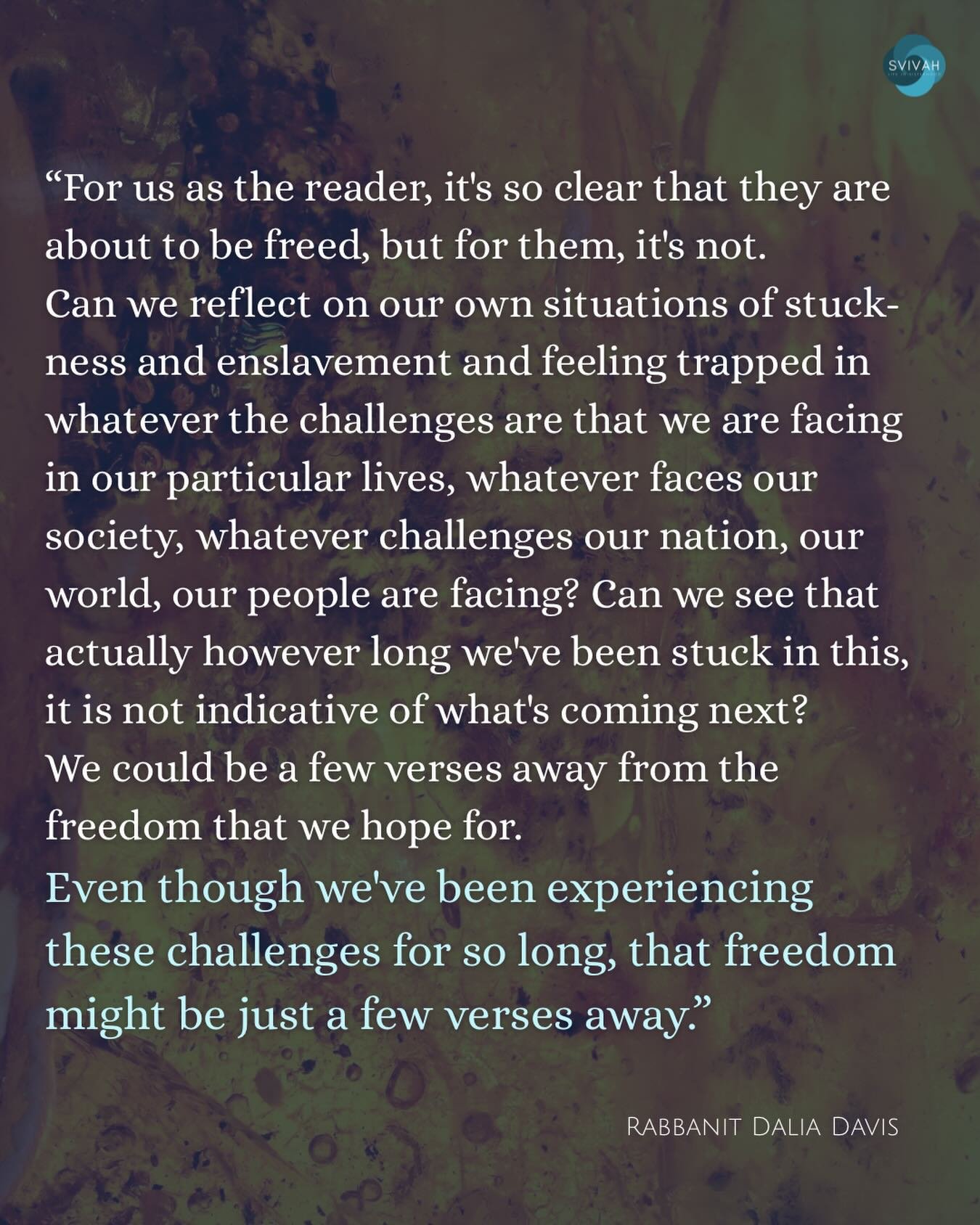 Freedom may be just a few verses away.

Thank you for this @rabbanitdalia 

#exodus #parshathashavua #freedom #hertorah