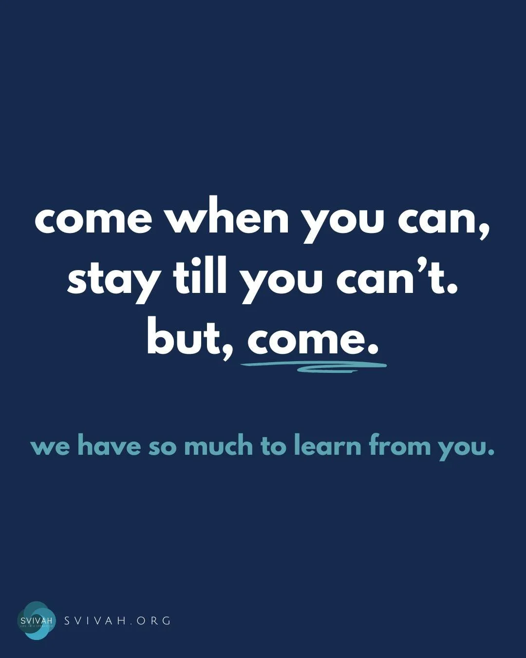 This is so much more than our "policy."

This is everything.

Every single one of our gatherings depends on each one of us who shows up in the room. 

These days, we don't have enough opportunities to learn with and from each other. To expl