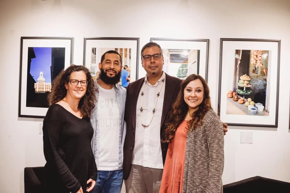 Pictured (left to right): Jennifer Scanlan (Oklahoma Contemproary), Bruce Waight Sr., Pablo Barrera (Oklahoma Contemporary), Maria Chaverri