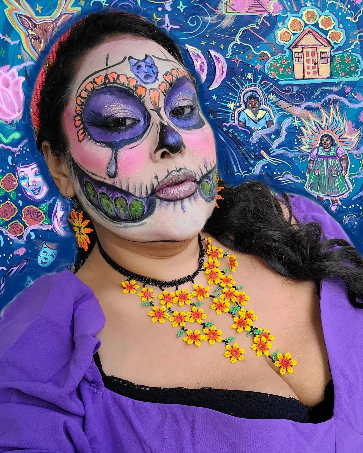 🏵🕯💀Dia de Muertos 2022.💀🕯🏵
I hope they can feel how much love I put into my ofrendas of food, altar making and art. I hope they are proud of me.