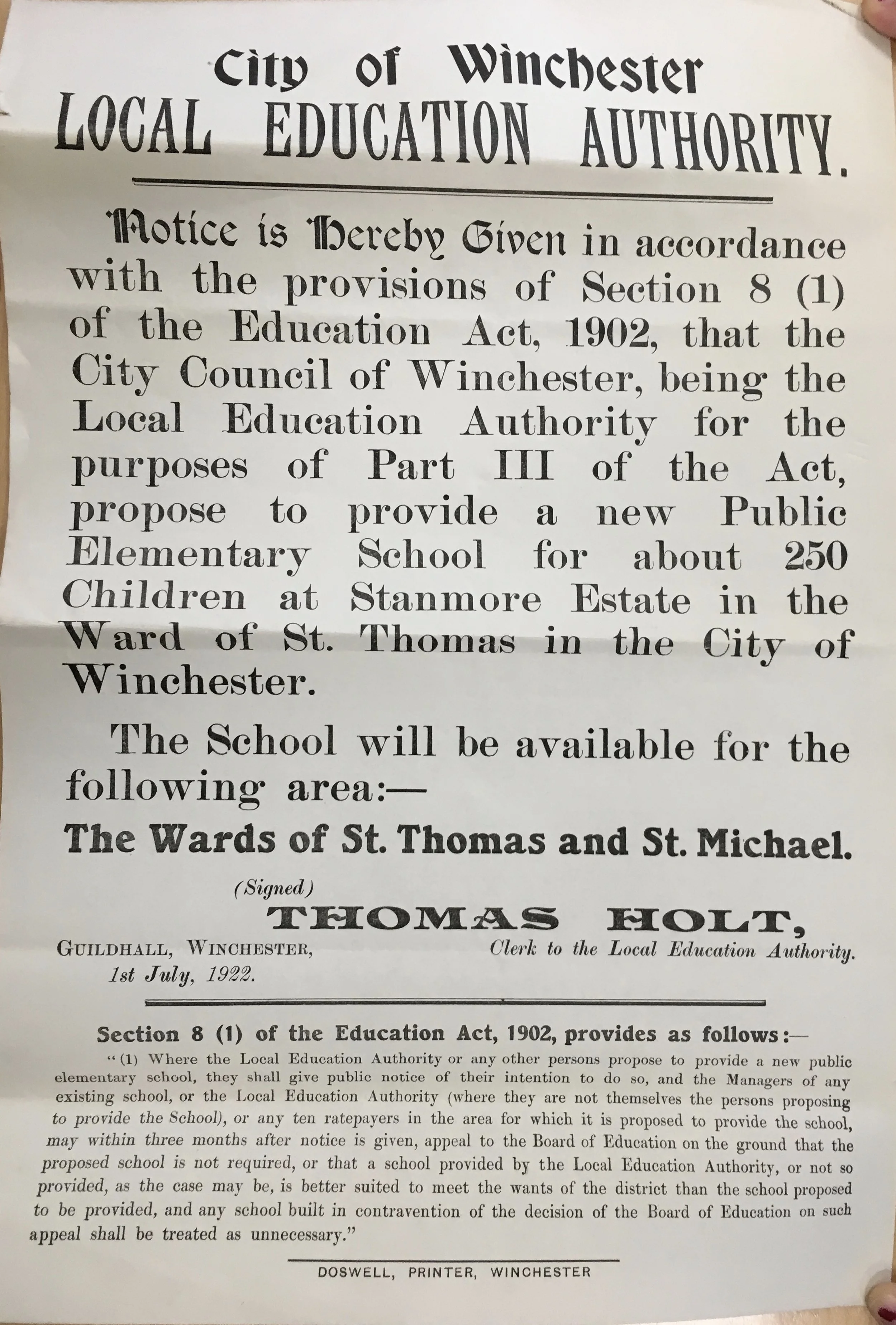 Courtesy of Winchester City Council: Hampshire Record Office: W/C1/5/814