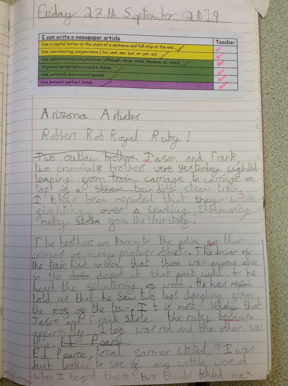 Sycamore have been writing the news — Stanmore Primary Winchester