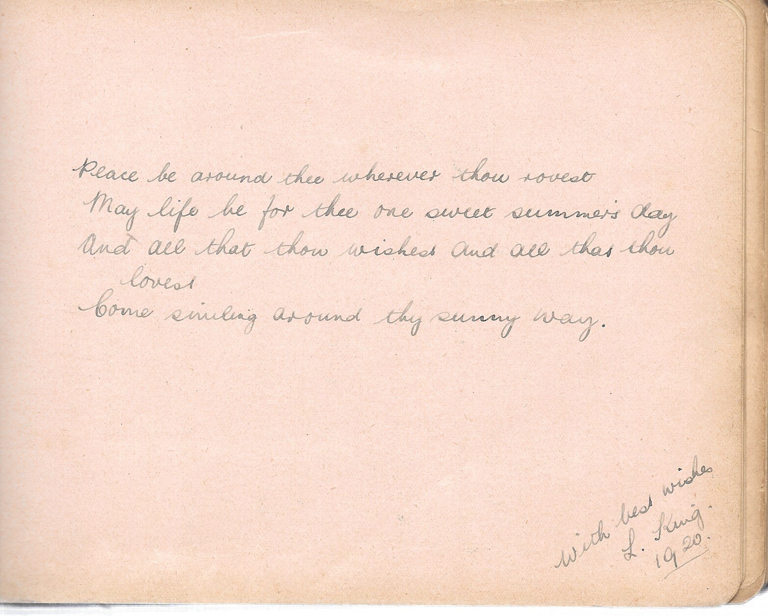  Extract from Miss Glover’s autograph book 