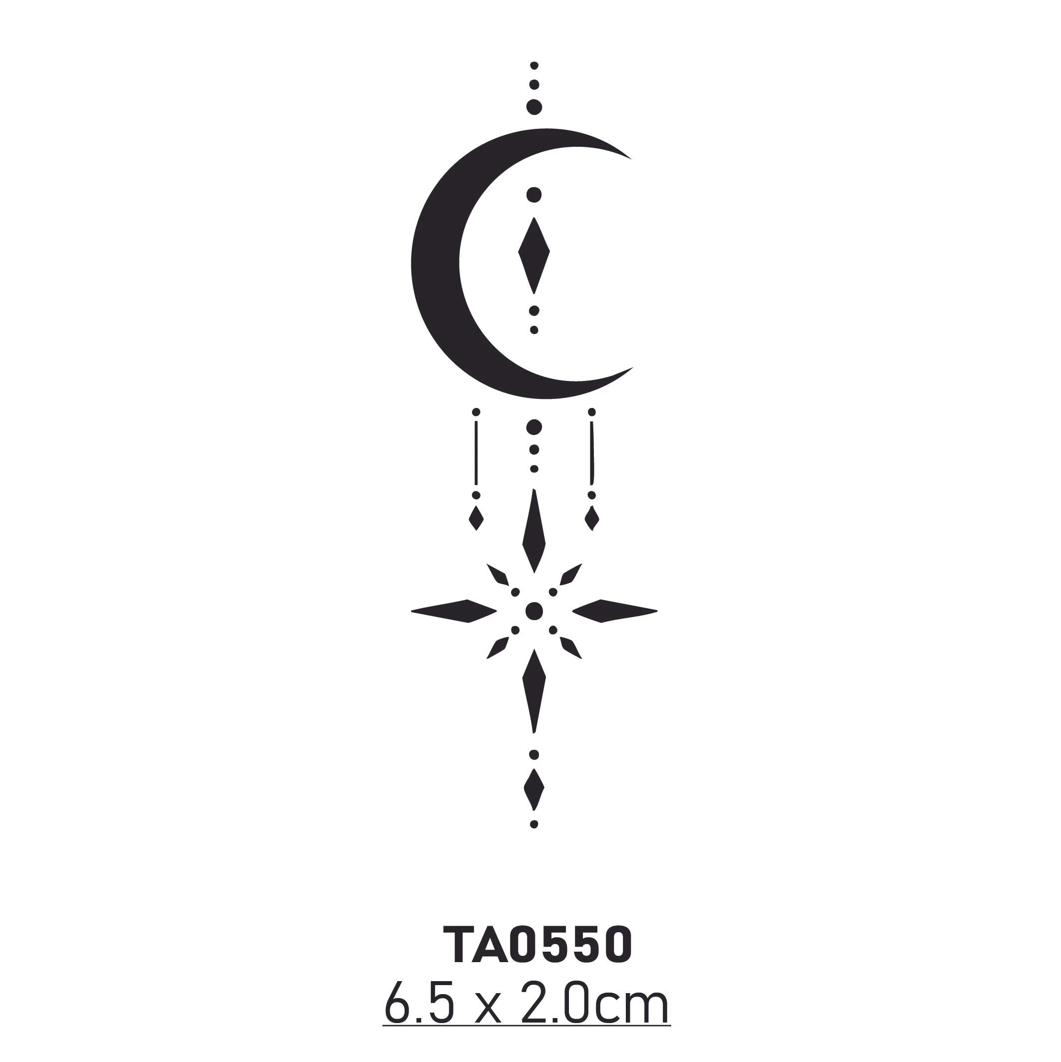 Stick'ink Tattoo - Ethnic Totem Star & Moon