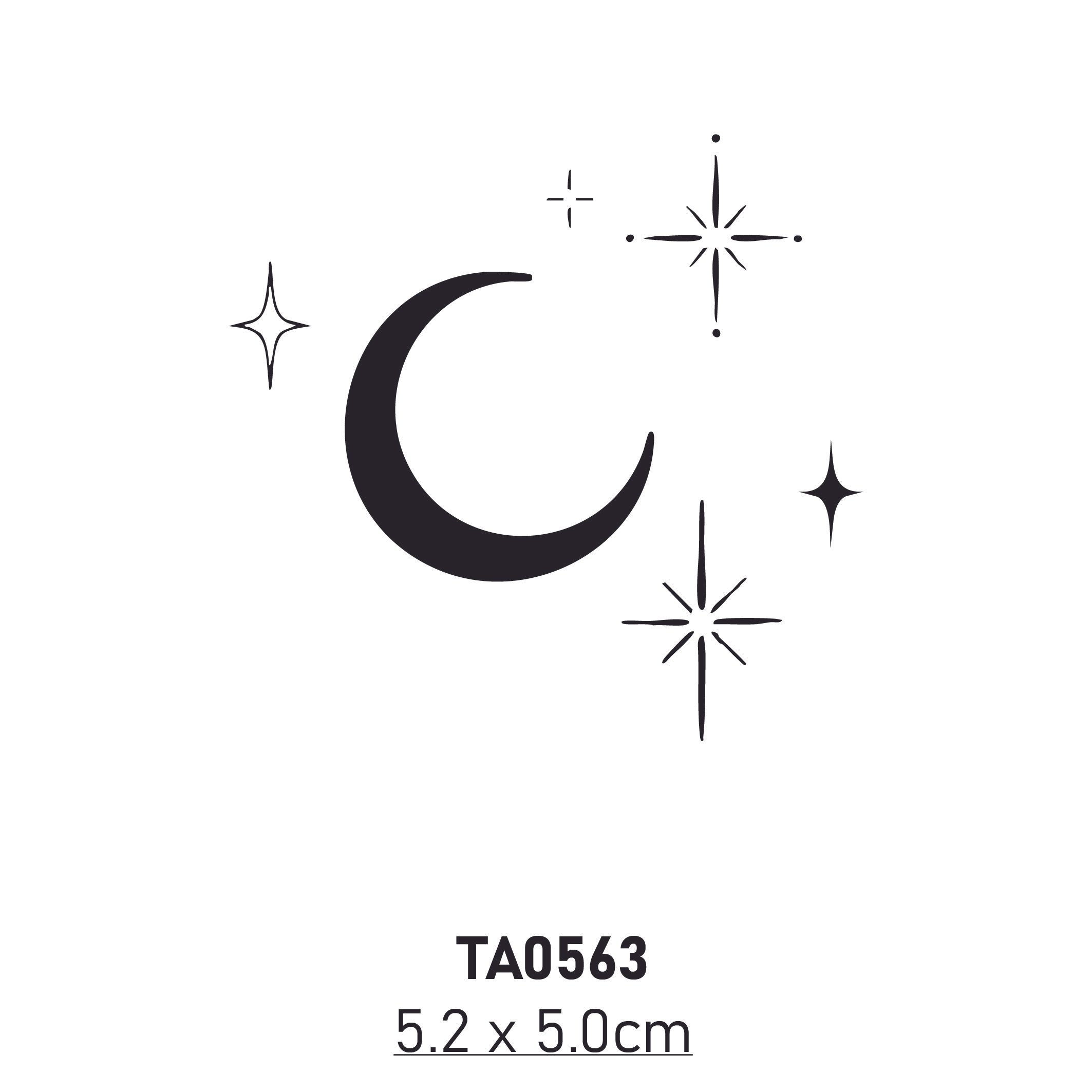 Stick'ink Tattoo - Minimalist Moon