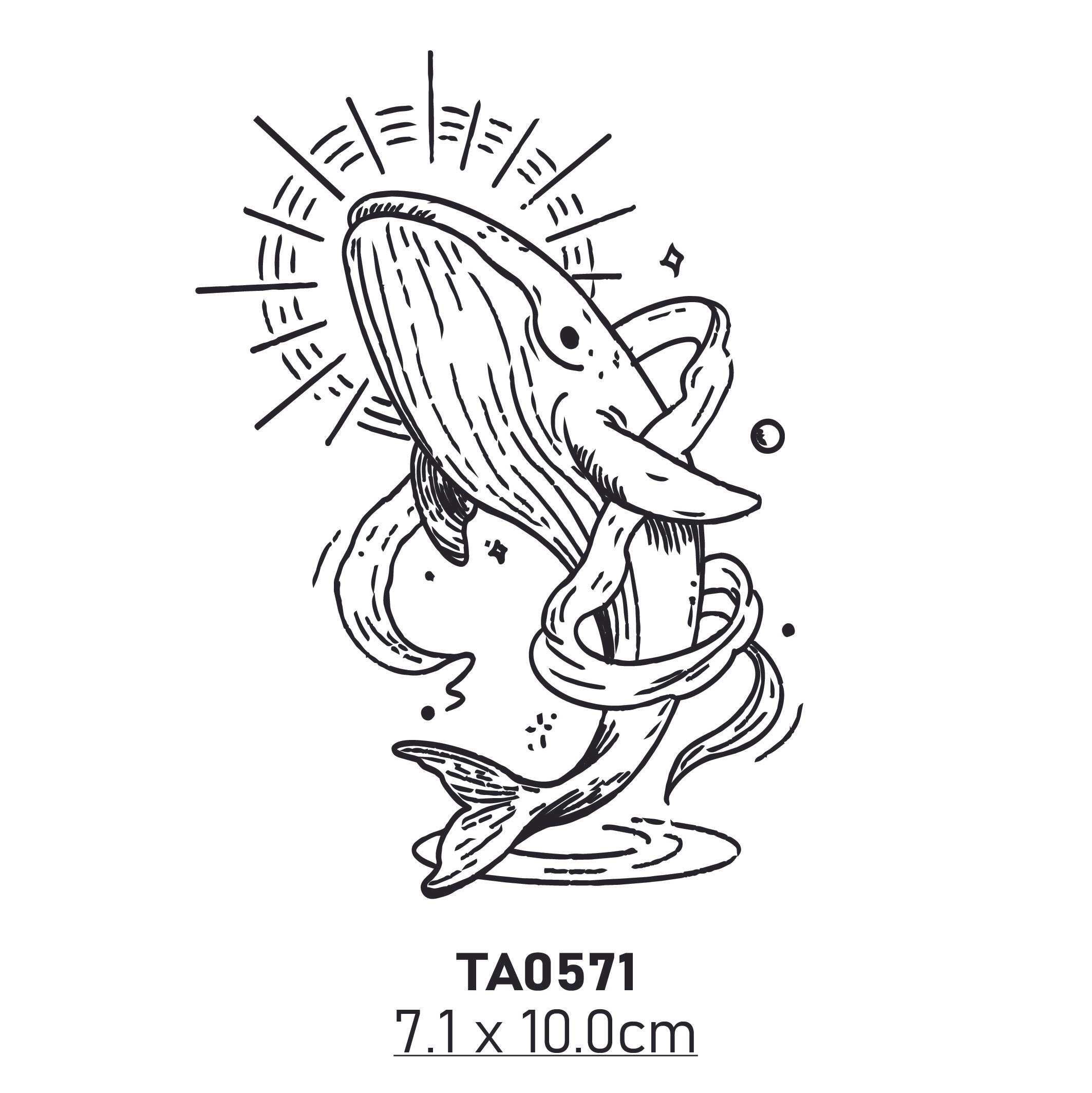 Stick'ink Tattoo - Radiant Whale