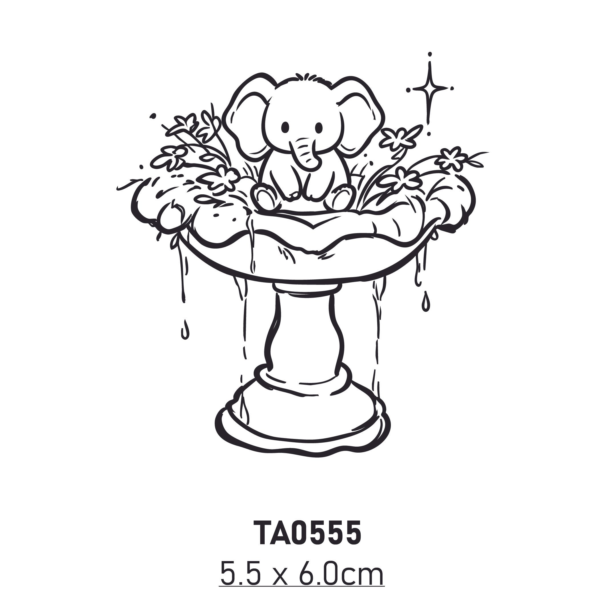 Stick'ink Tattoo - Cute Elephant