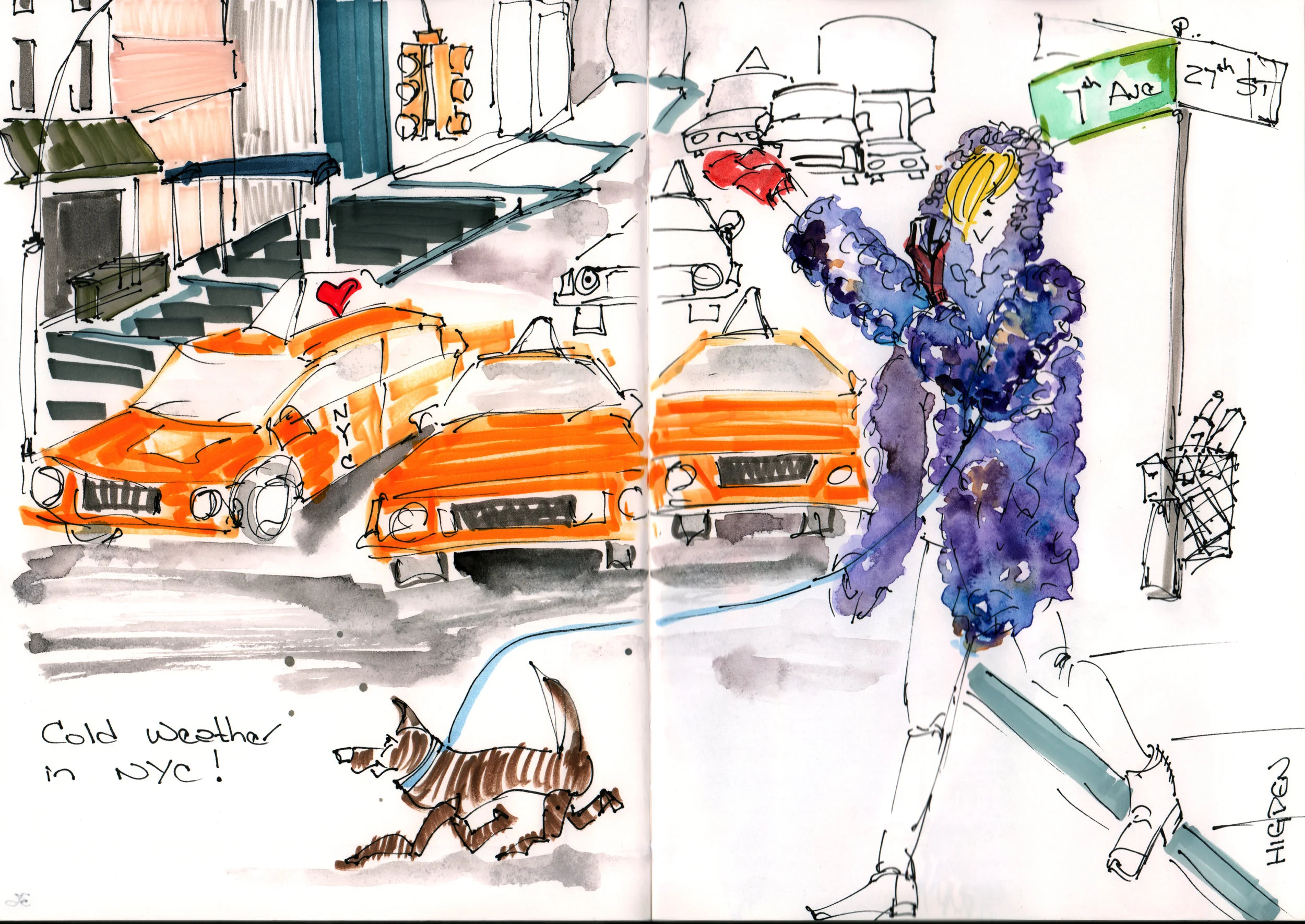 2.2.19 - Bright and Colorful Winter Coats on the Streets of NYC!
