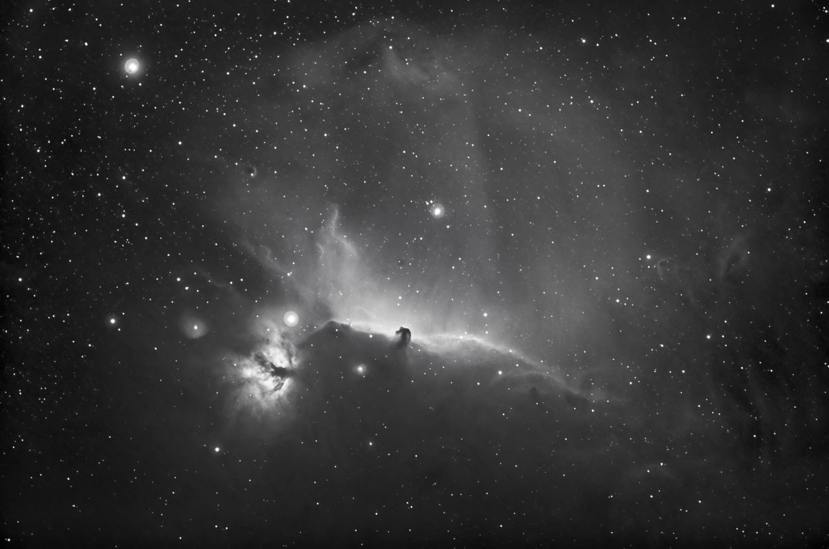Horsehead and Flame Nebulae in Orion Constellation