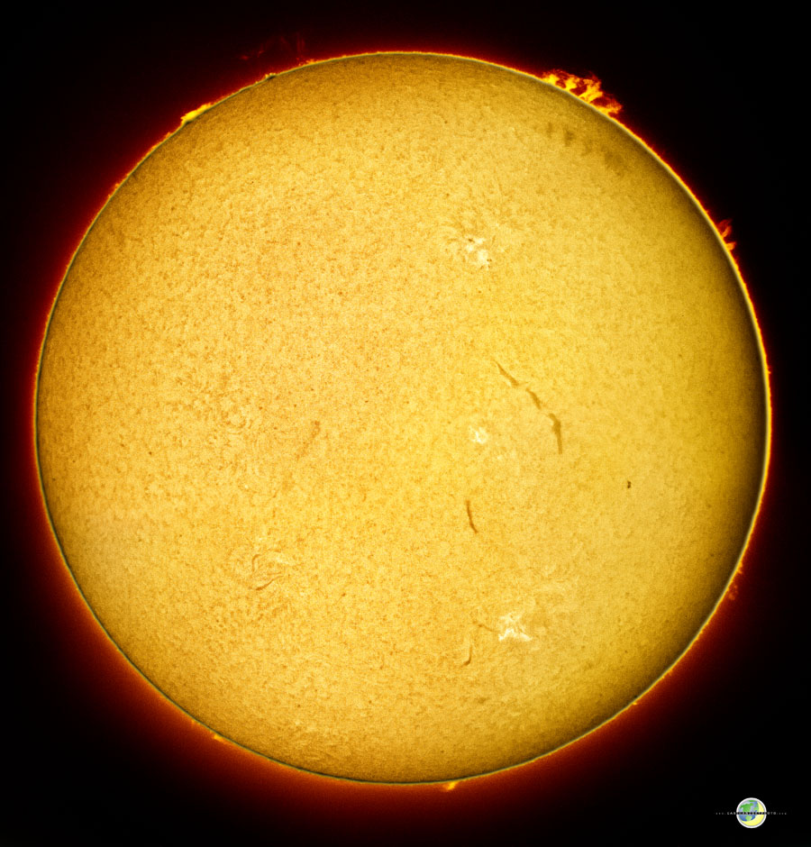 Solar Disk in Hydrogen Alpha