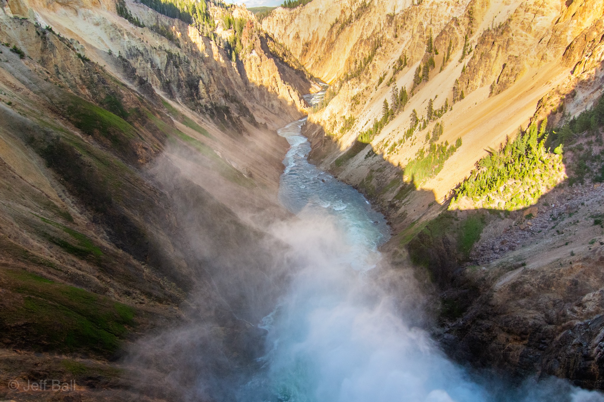 Brink of Lower Falls of Yellowstone