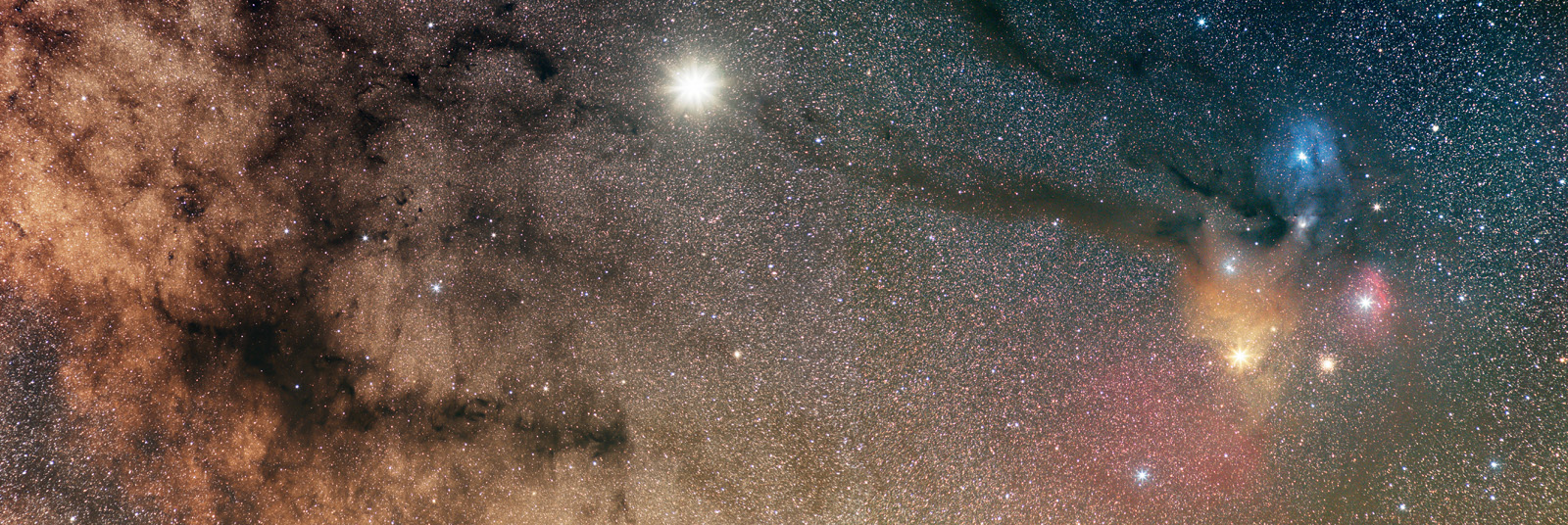 Pipe Nebula to Rho Ophiuchus Complex with Jupiter