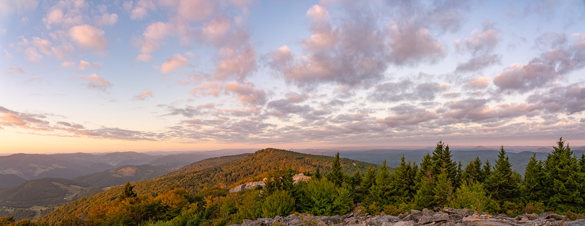 First Light on Spruce Knob Summit 2019