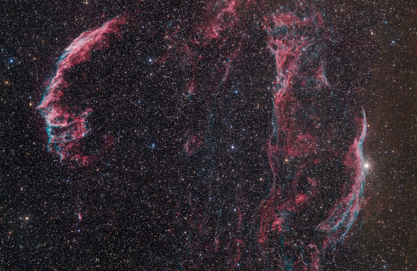 Veil Nebula from Spruce Knob, WV (3 Panel Mosaic)