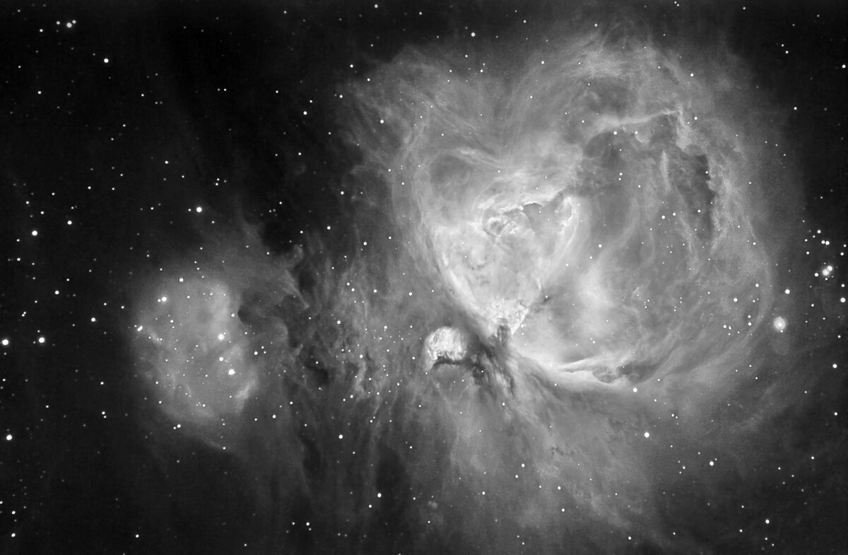 The Great Orion Nebula and Running Man Nebula