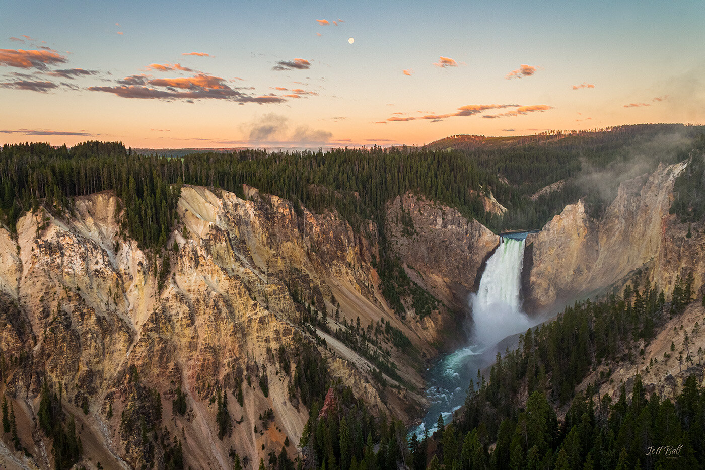 Moon Over Grand Canyon of Yellowstone