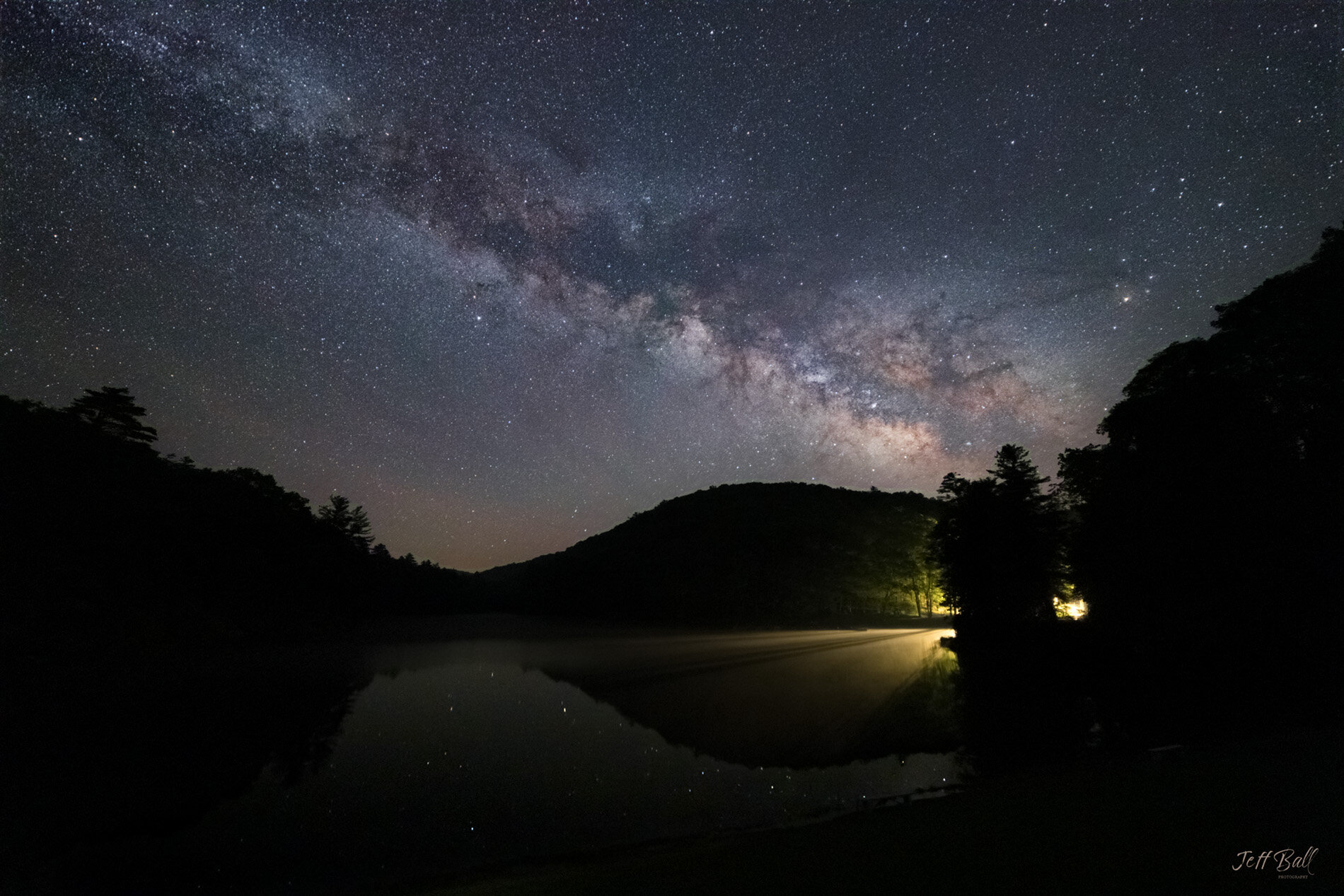Milky Way Rising over Watoga State Park Lake