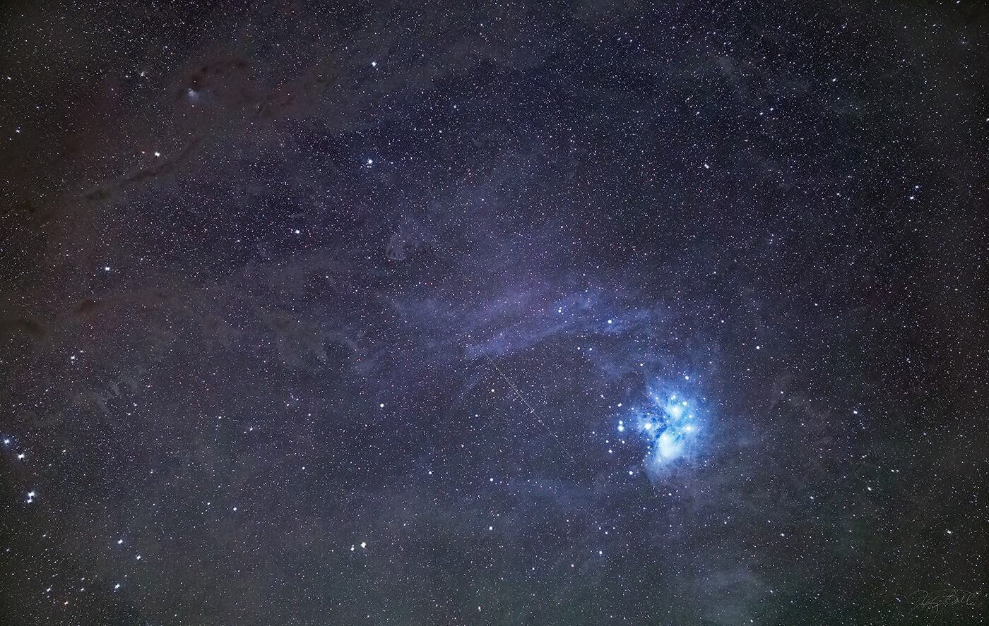 Dust, meteor, and gas in Taurus. Another image from the Pennyrile Stargaze. Image details at astronomy link in profile. YouTube video highlighting the star party linked in profile. #spacephotography #astrophotography  #astromaniacmag #universe #unive