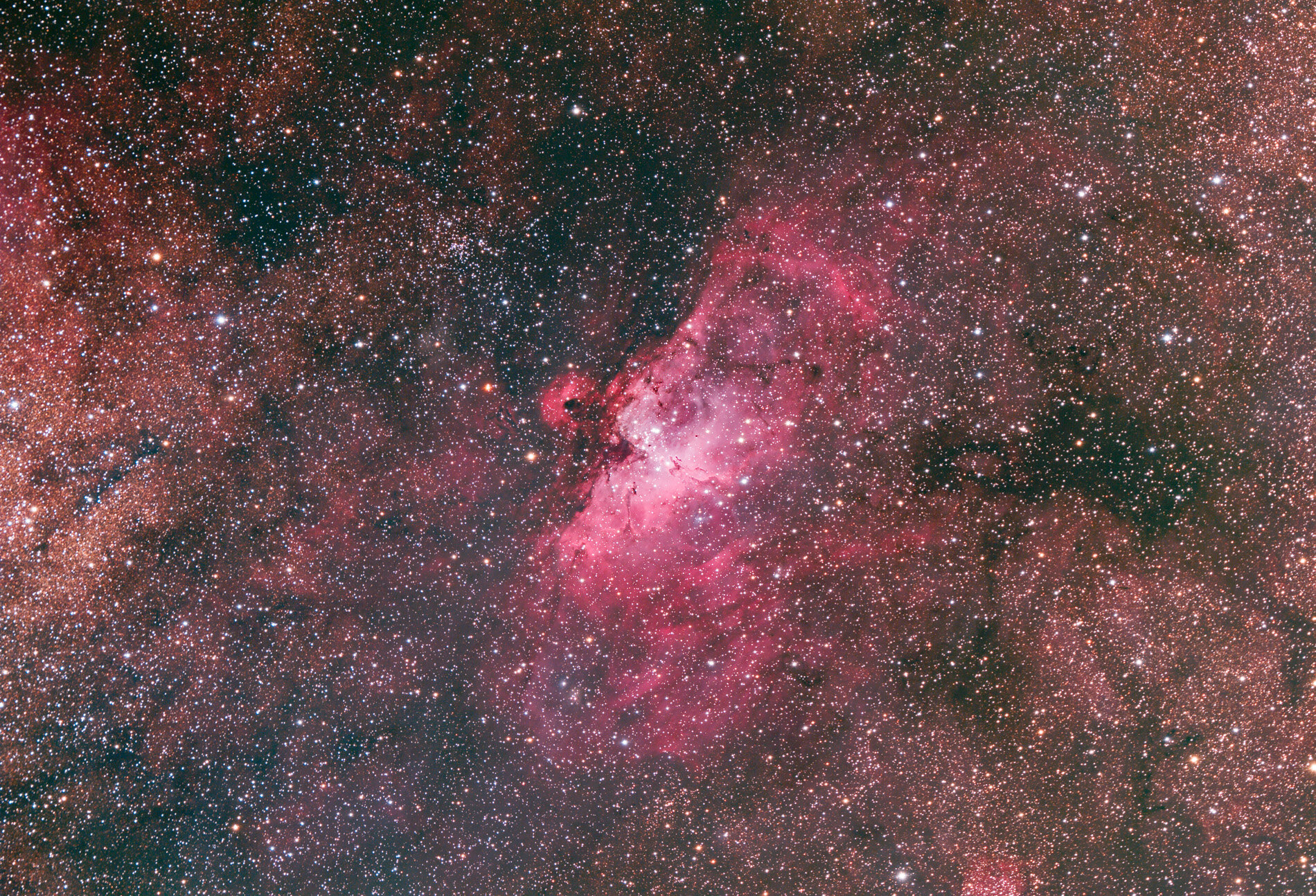 The Eagle Nebula (M16) captured with the Celestron RASA 8