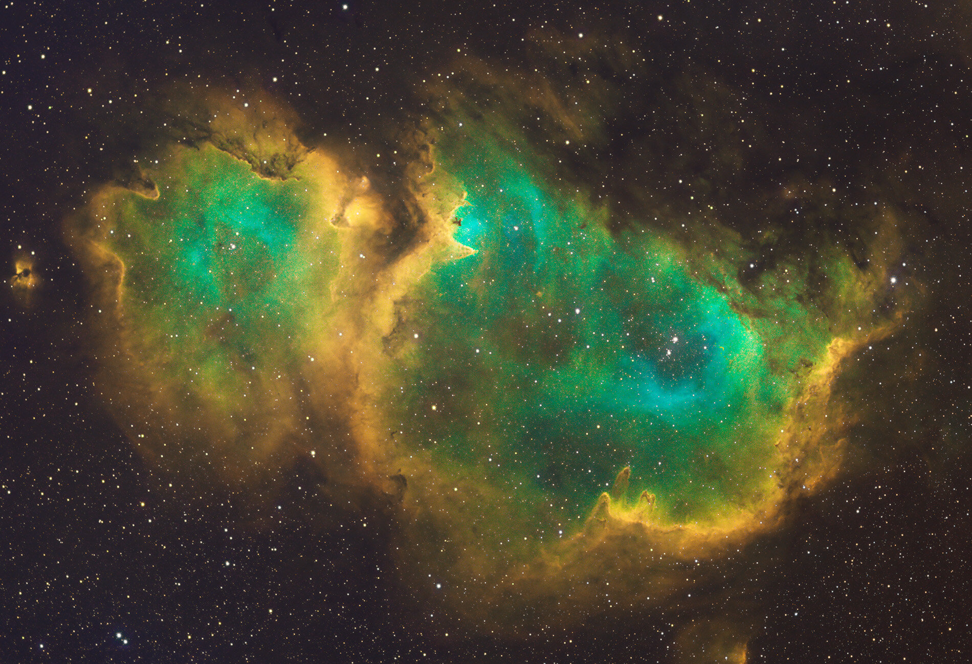 IC1848 (Soul) Nebula in Modified Hubble Palette