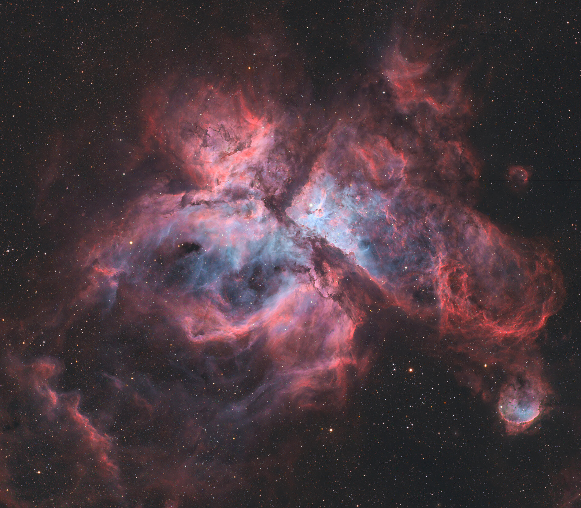 Southern Hemisphere Eta Carinae Nebula in a Narrow Band?RGB Combination