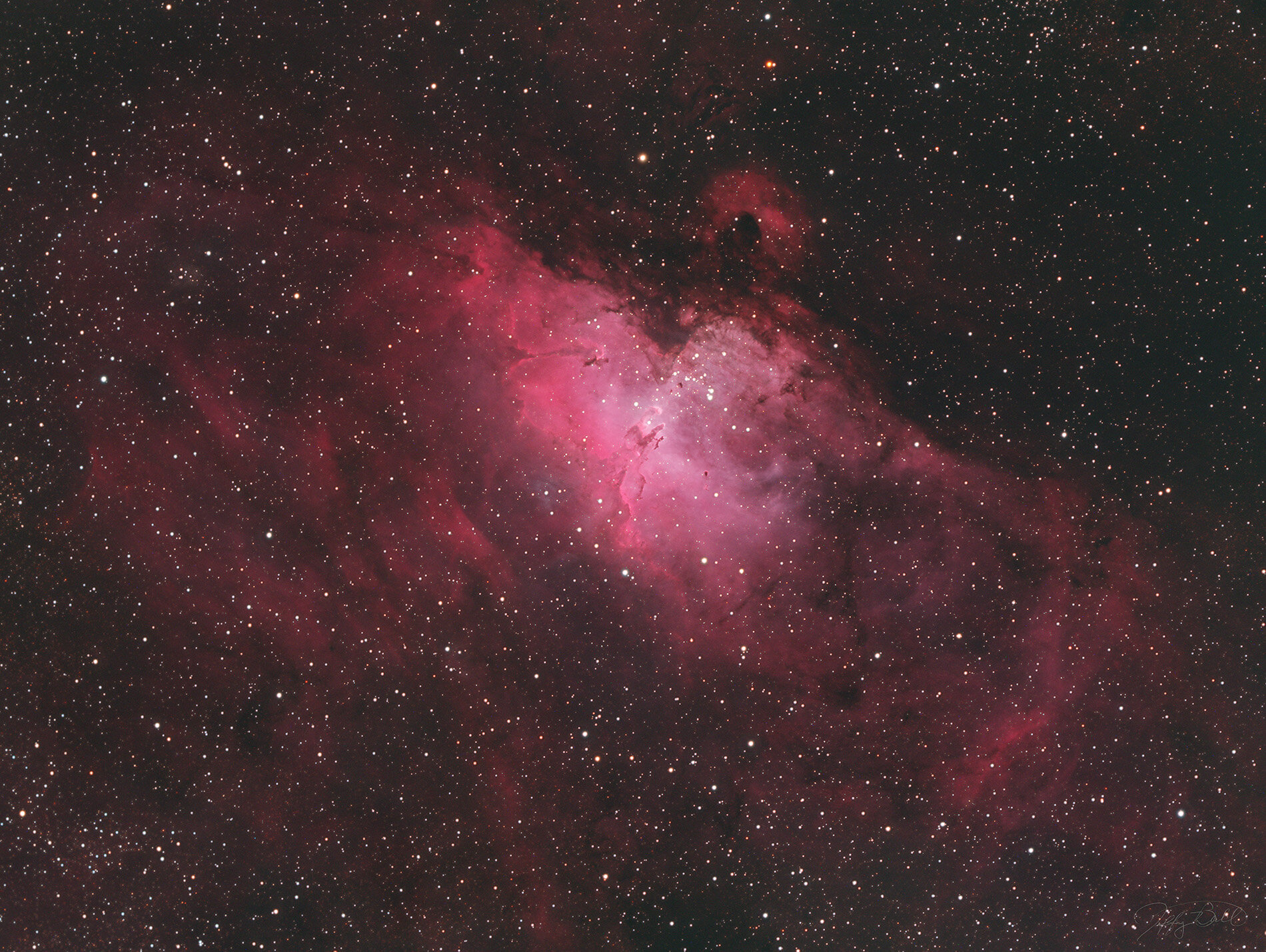 Star Queen Nebula M16 in Serpens Cauda 2021 from Calhoun County Dark Sky Park