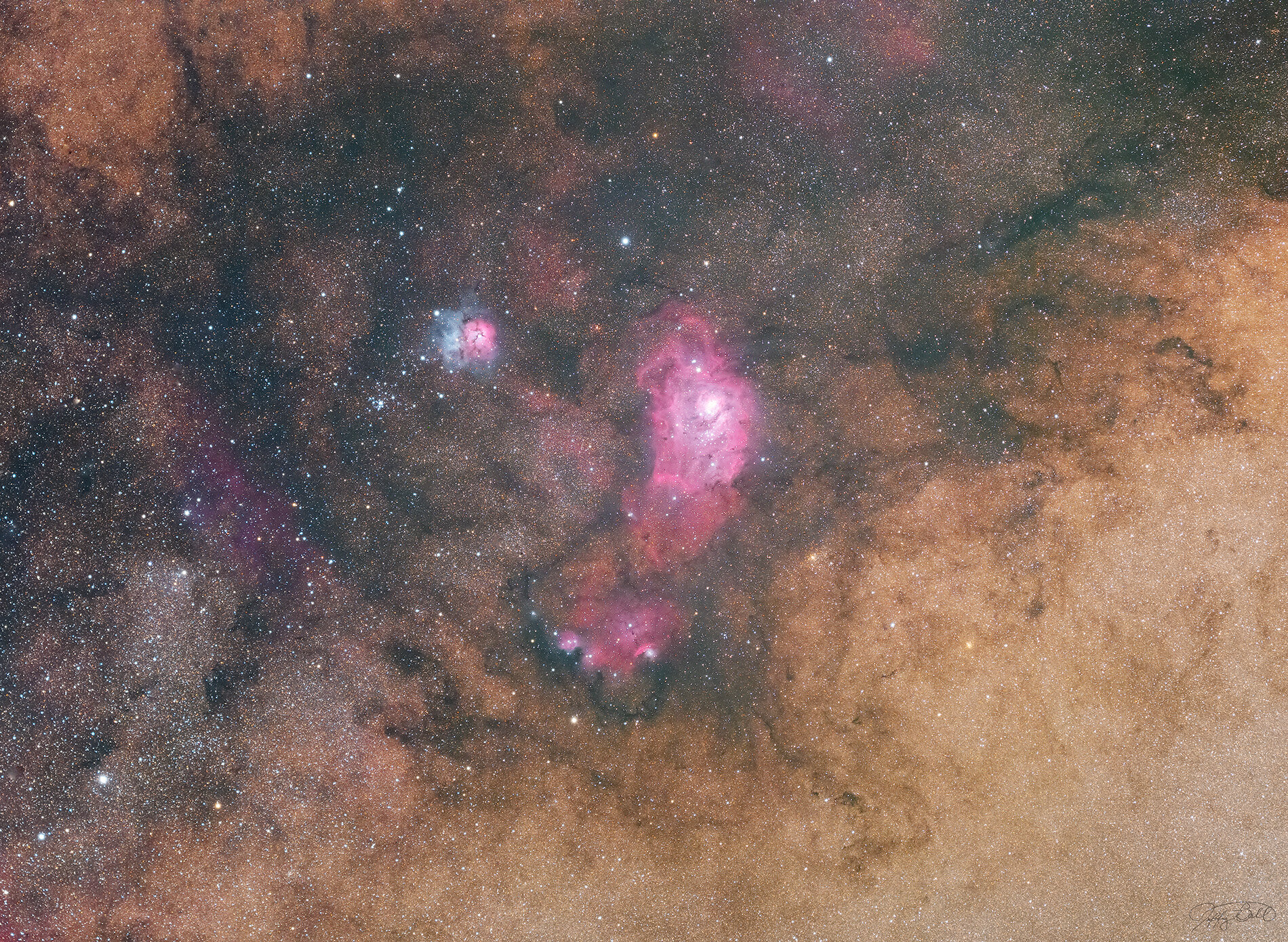 M8 and M21 Milky Way 2021 from Calhoun County Dark Sky Park