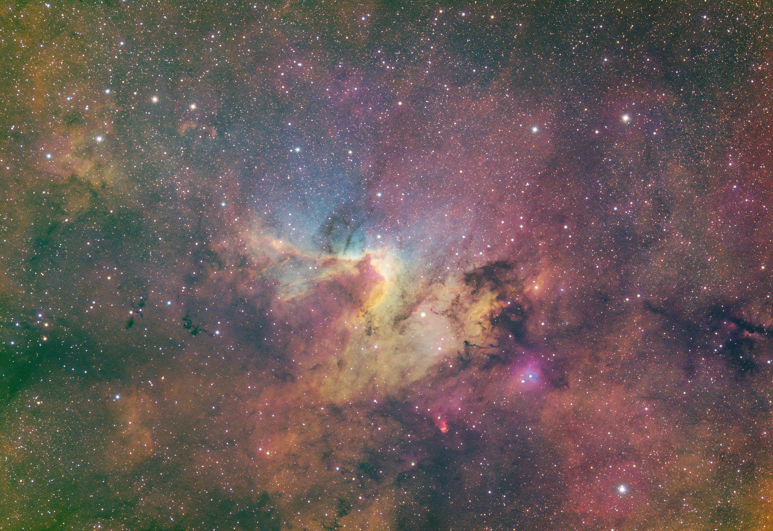 Sh2-155 Cave Nebula in SHO Palette