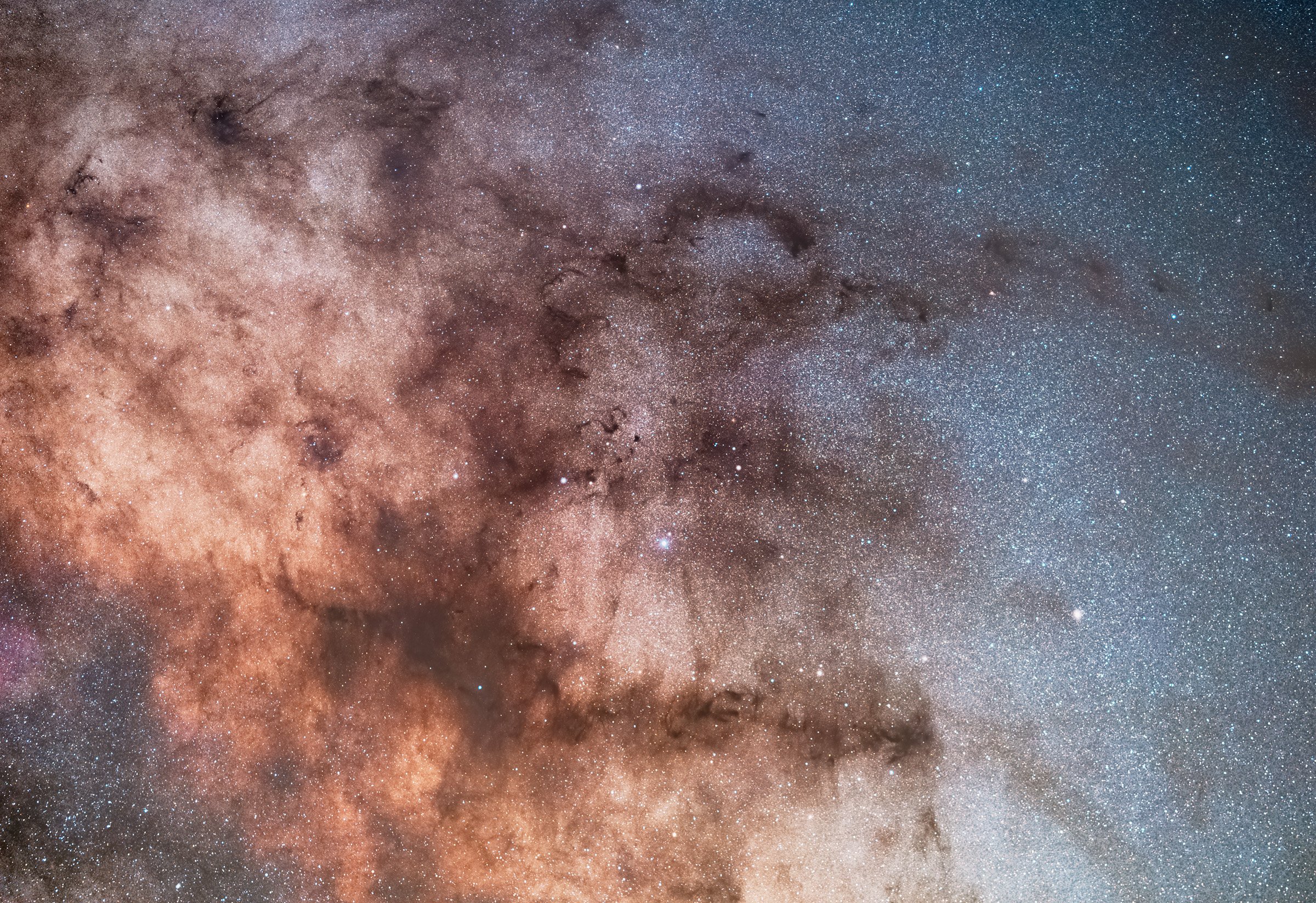 Pipe Nebula featuring dark snake nebula B72 in Sagittarius
