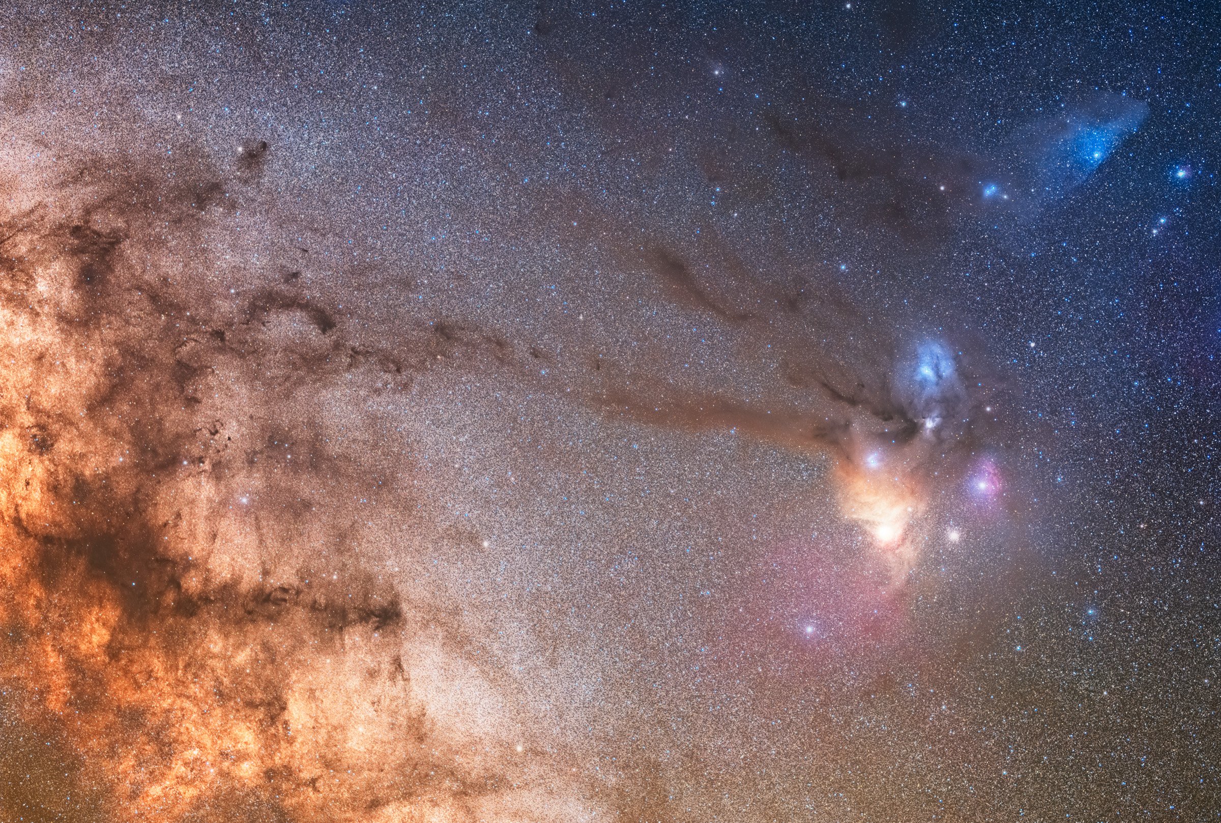 Rho Ophiuchus and Pipe Nebula