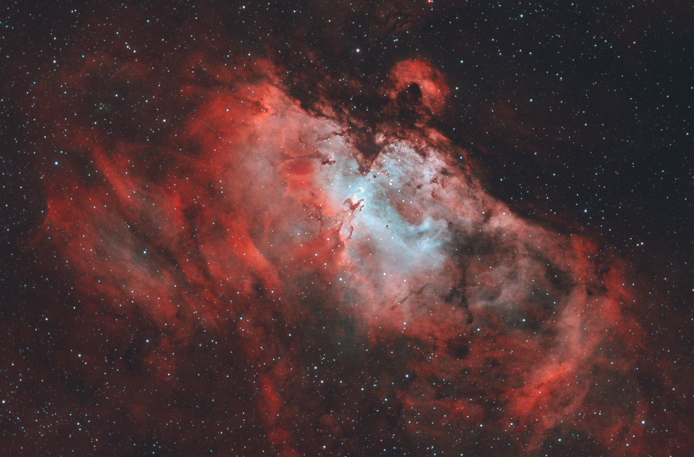 Eagle Nebula (M16) in Bicolor Presentation
