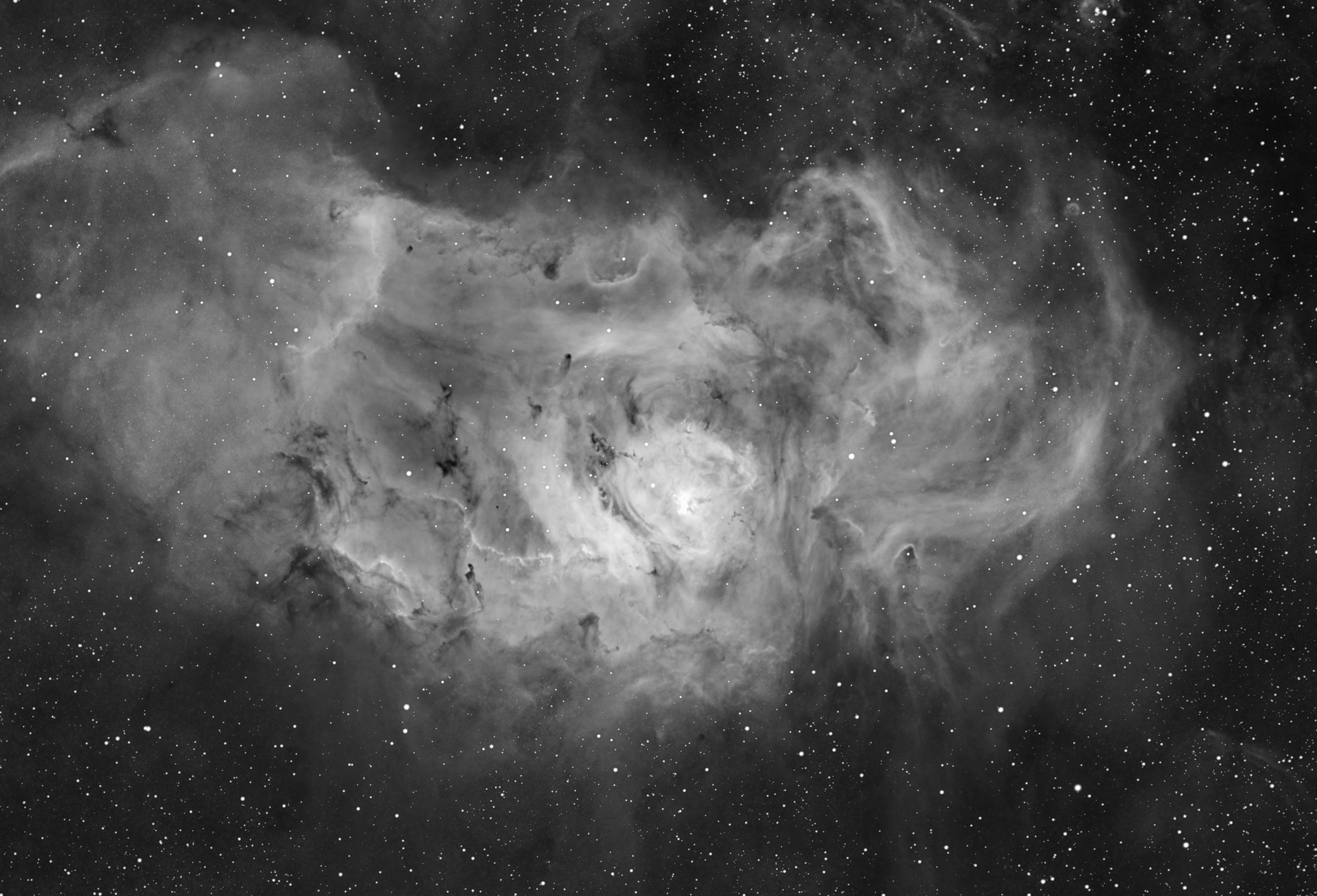 M8 Lagoon Nebula in Hydrogen Alpha from Deerlick Astronomy Village 2021