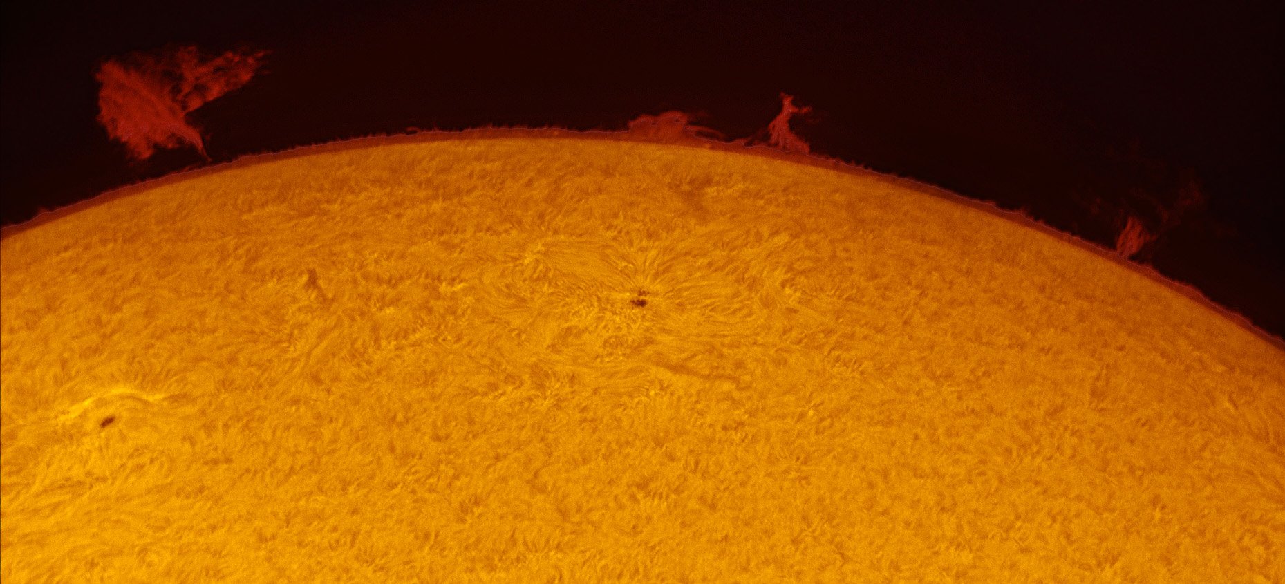 A prominence detaches from the Sun's surface on June 4, 2022.