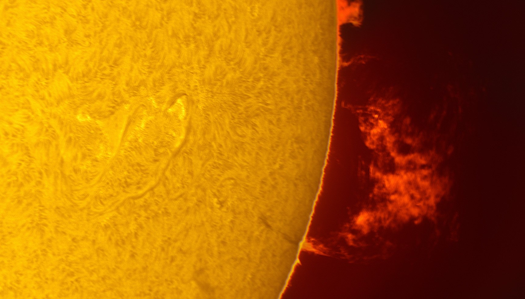 The prominence continued to put on a fantastic show on August 4, 2022