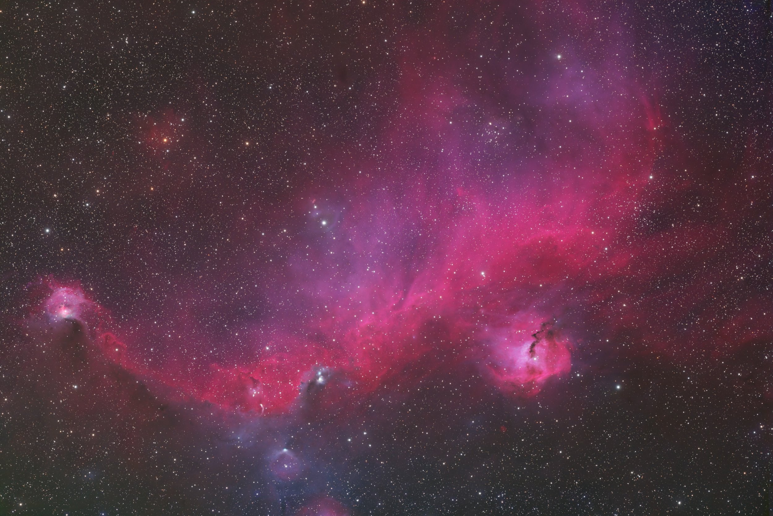 Seagull Nebula in classic RGB